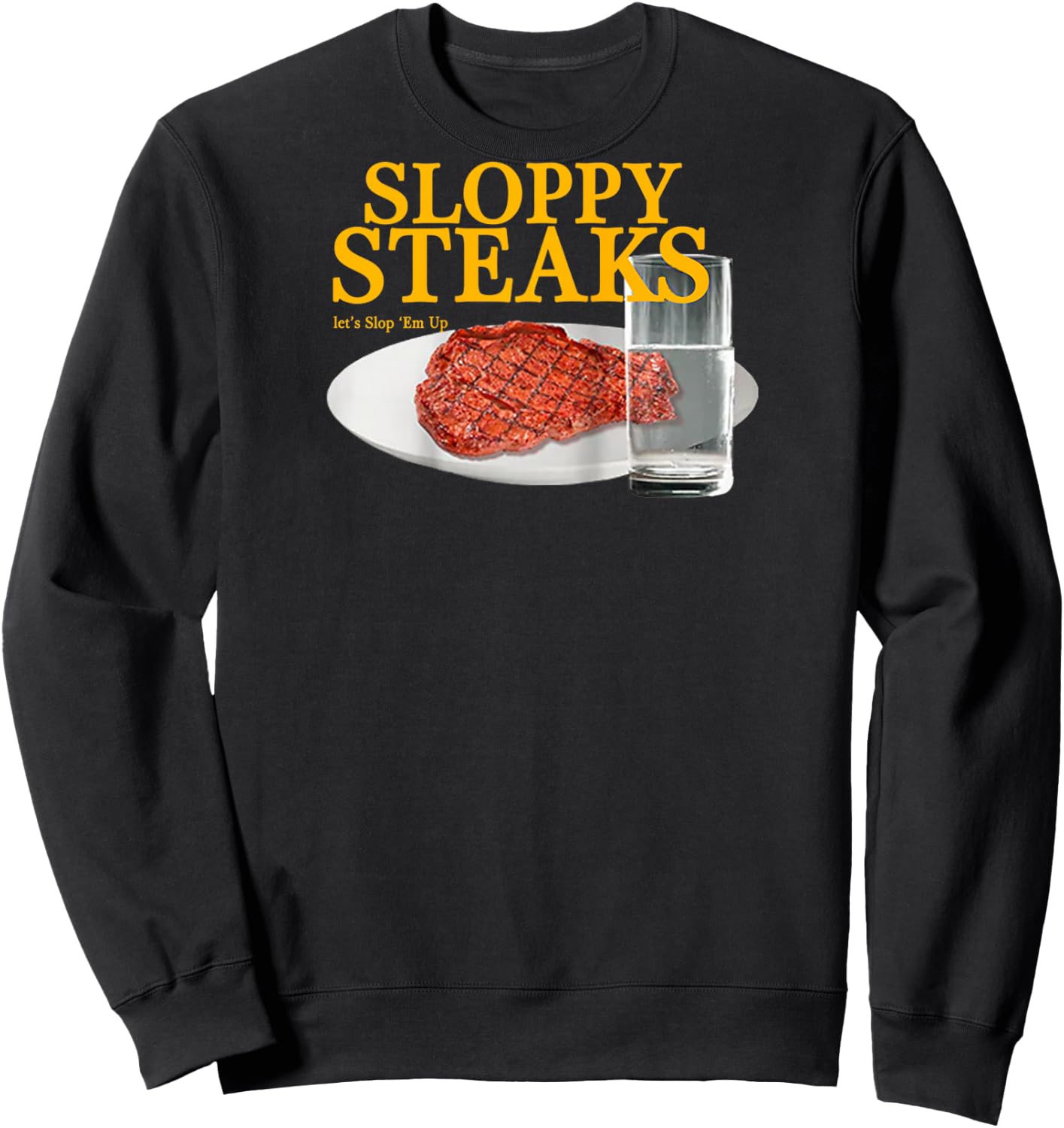 Vintage Sloppy Steaks I Think You Should Leave Raglan Baseball Sweatshirt - Sweatshirt | Black