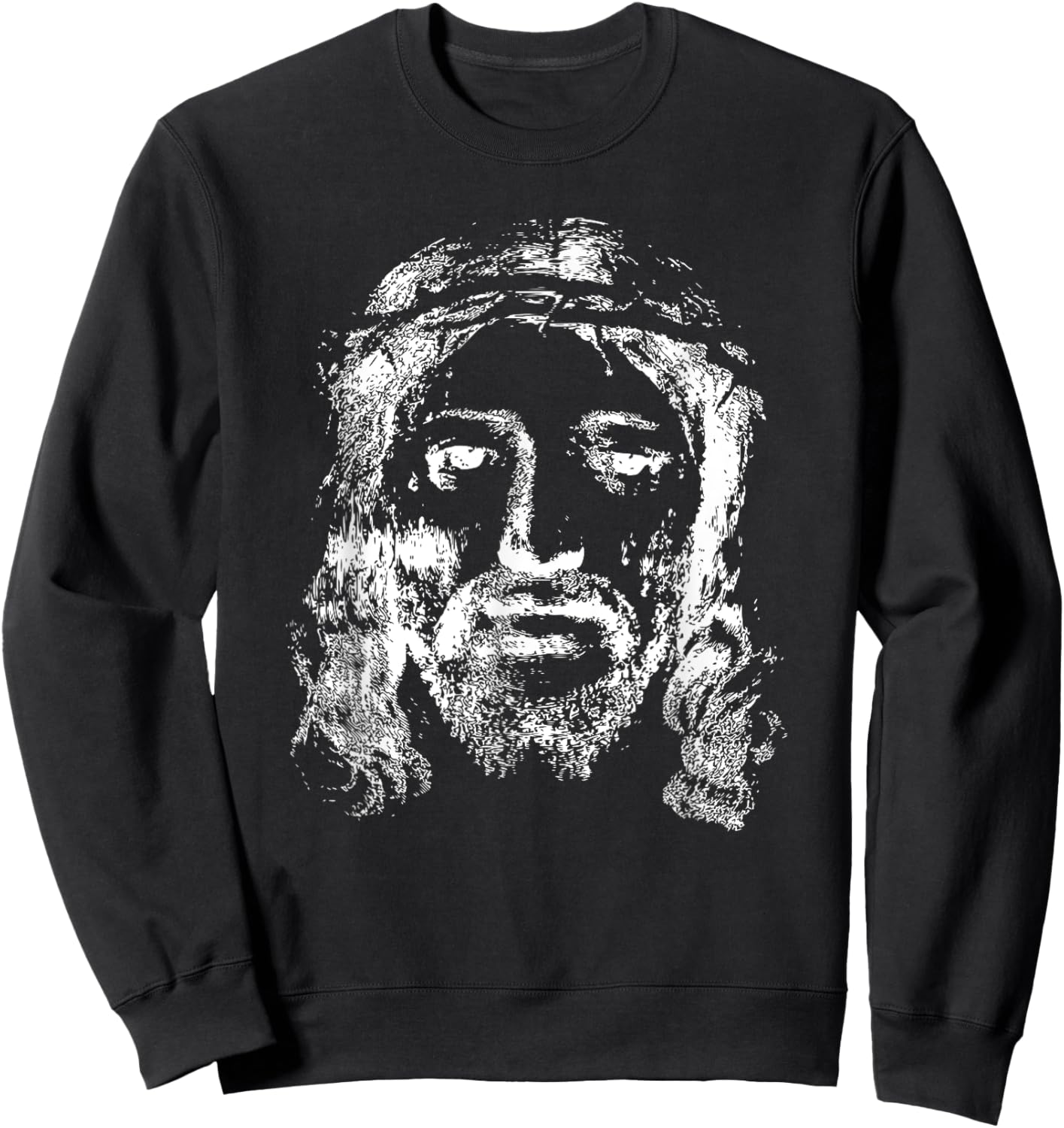 Jesus Christ Face Sweatshirt - Sweatshirt | Black