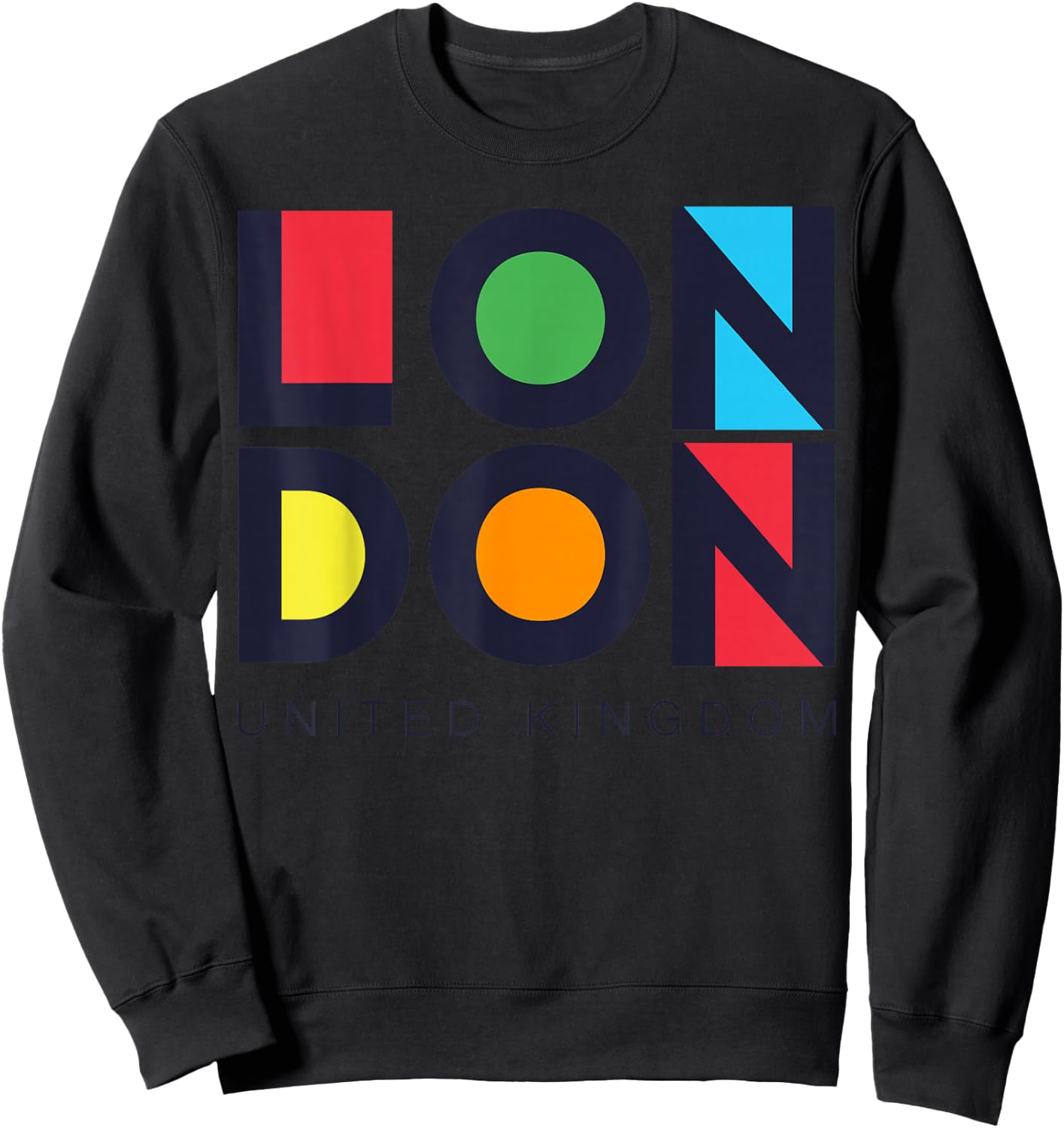 London Fashion Graphic T Shirts, I Love London Vibes, London Sweatshirt - Sweatshirt | Black
