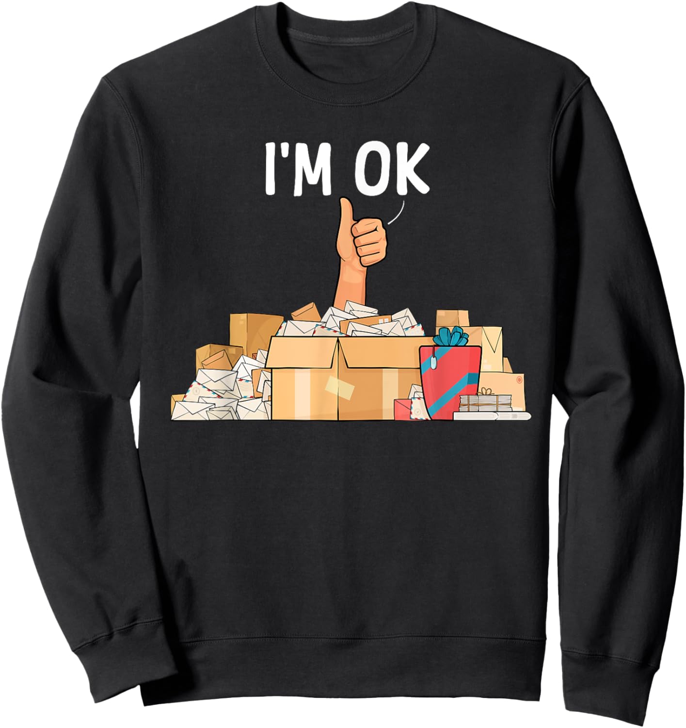 Postal Worker Art Women Postman Post Office Mailman Sweatshirt - Sweatshirt | Black