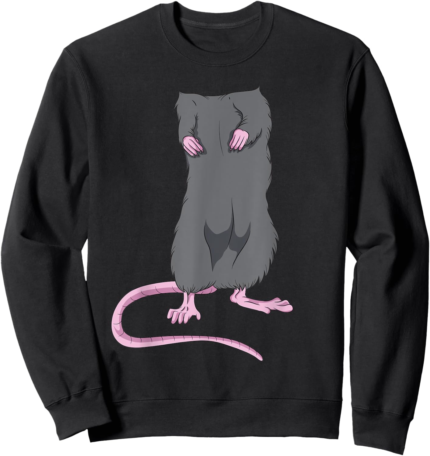 Funny Mouse Headless Halloween Rat Body Easy Costume Outfit Sweatshirt - Sweatshirt | Black