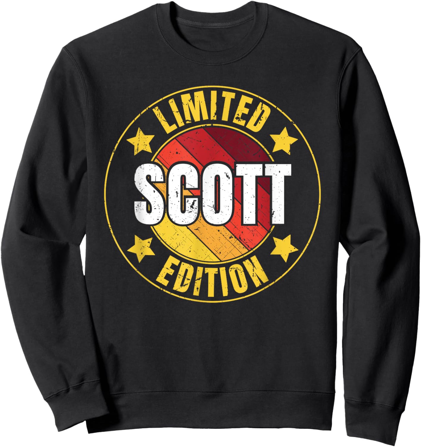 Scott Name Limited Edition Personalized Birthday Retro Sweatshirt - Sweatshirt | Black