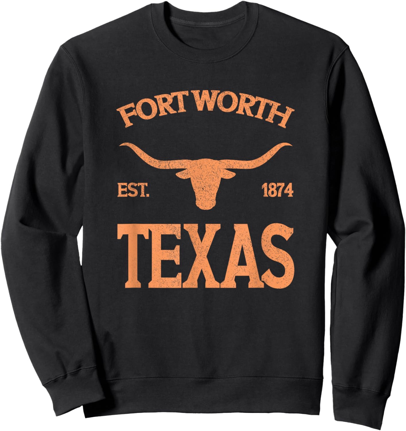Fort Worth Texas Sweatshirt - Sweatshirt | Black