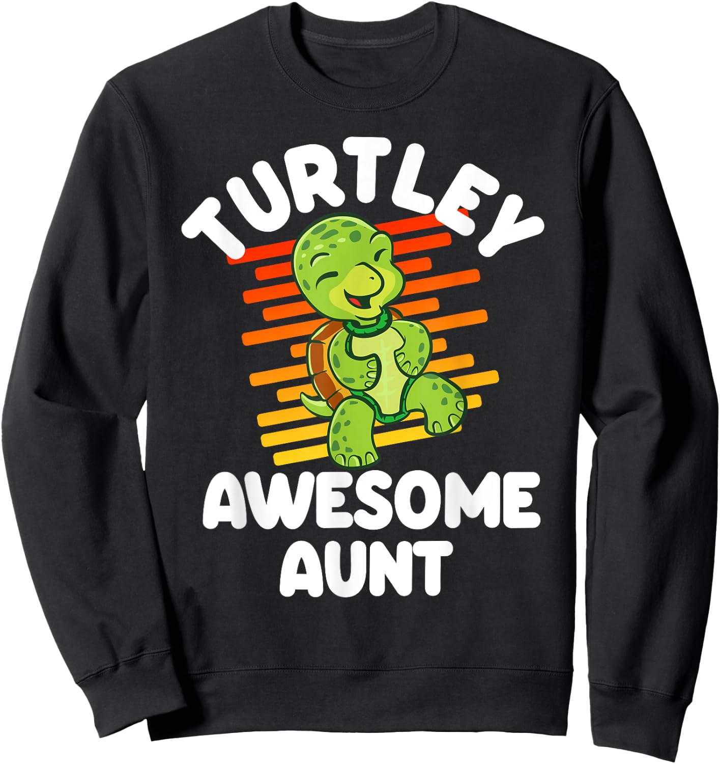 Turtley Awesome AA Apparel Co. Kids Adults , Black, 3X-Large, Short Sleeve, Classic Fit, Turtle Design Sweatshirt - Sweatshirt | Black