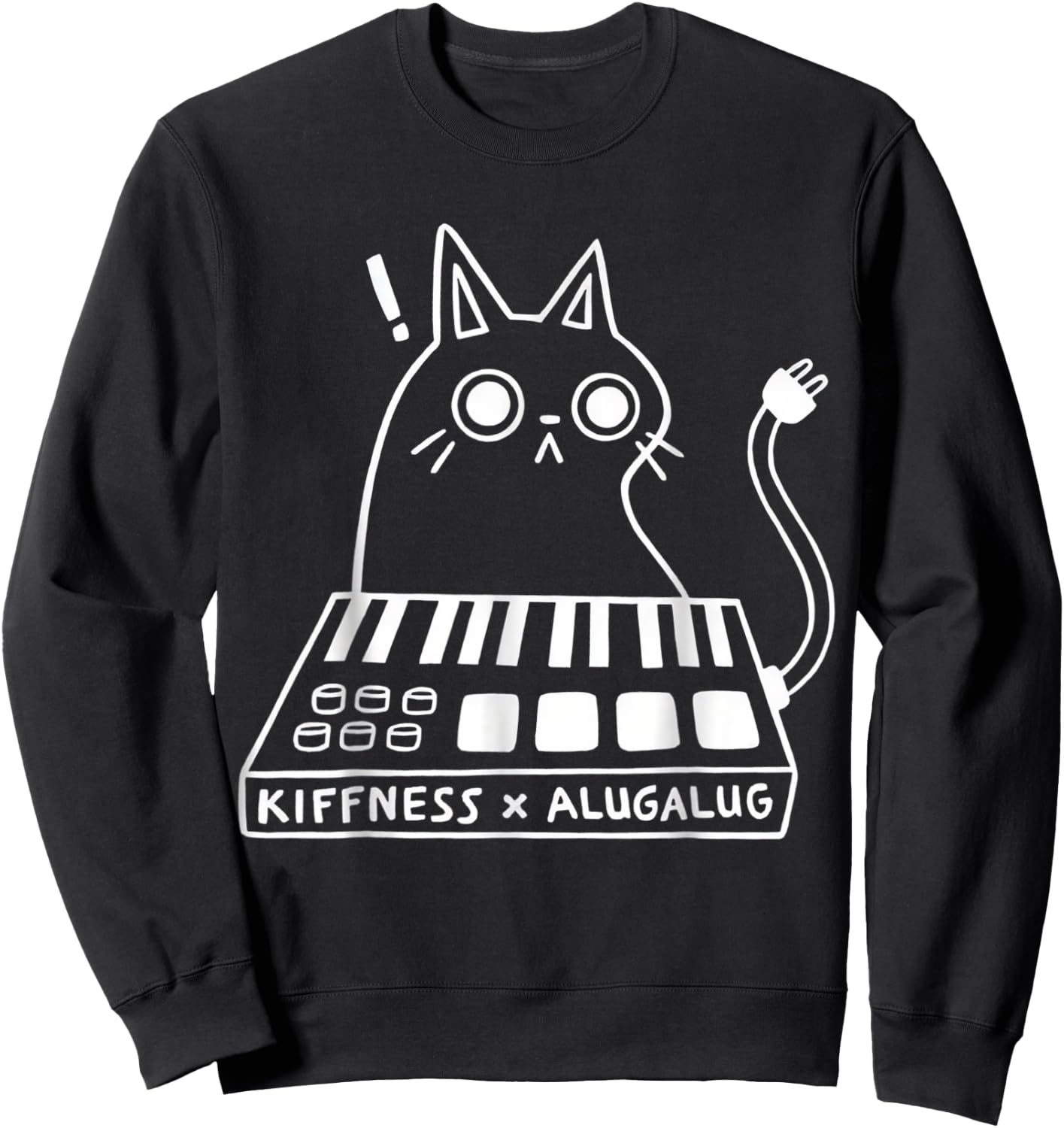 Cat Kiffness X Alugalug Men Women Sweatshirt - Sweatshirt | Black