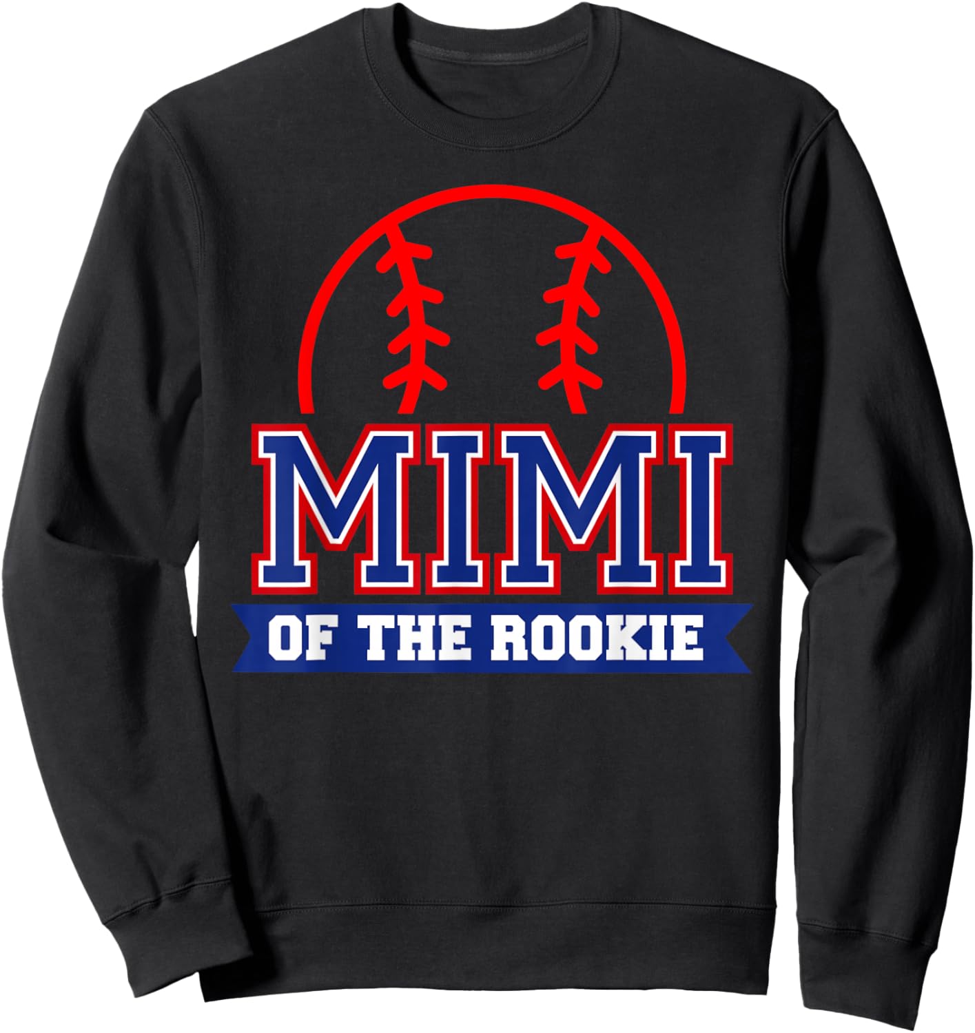 Mimi of Rookie 1st Birthday Baseball Theme Matching Party Sweatshirt - Sweatshirt | Black