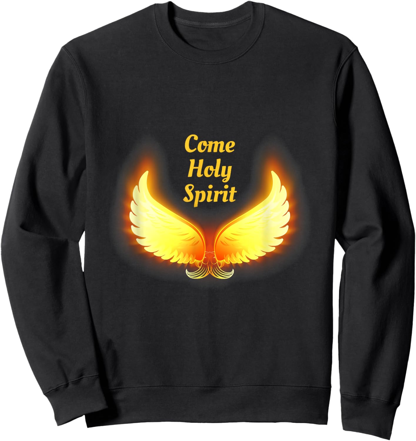 Pentecost Doves Tongues of Fire Flame Come Holy Spirit Sweatshirt - Sweatshirt | Black