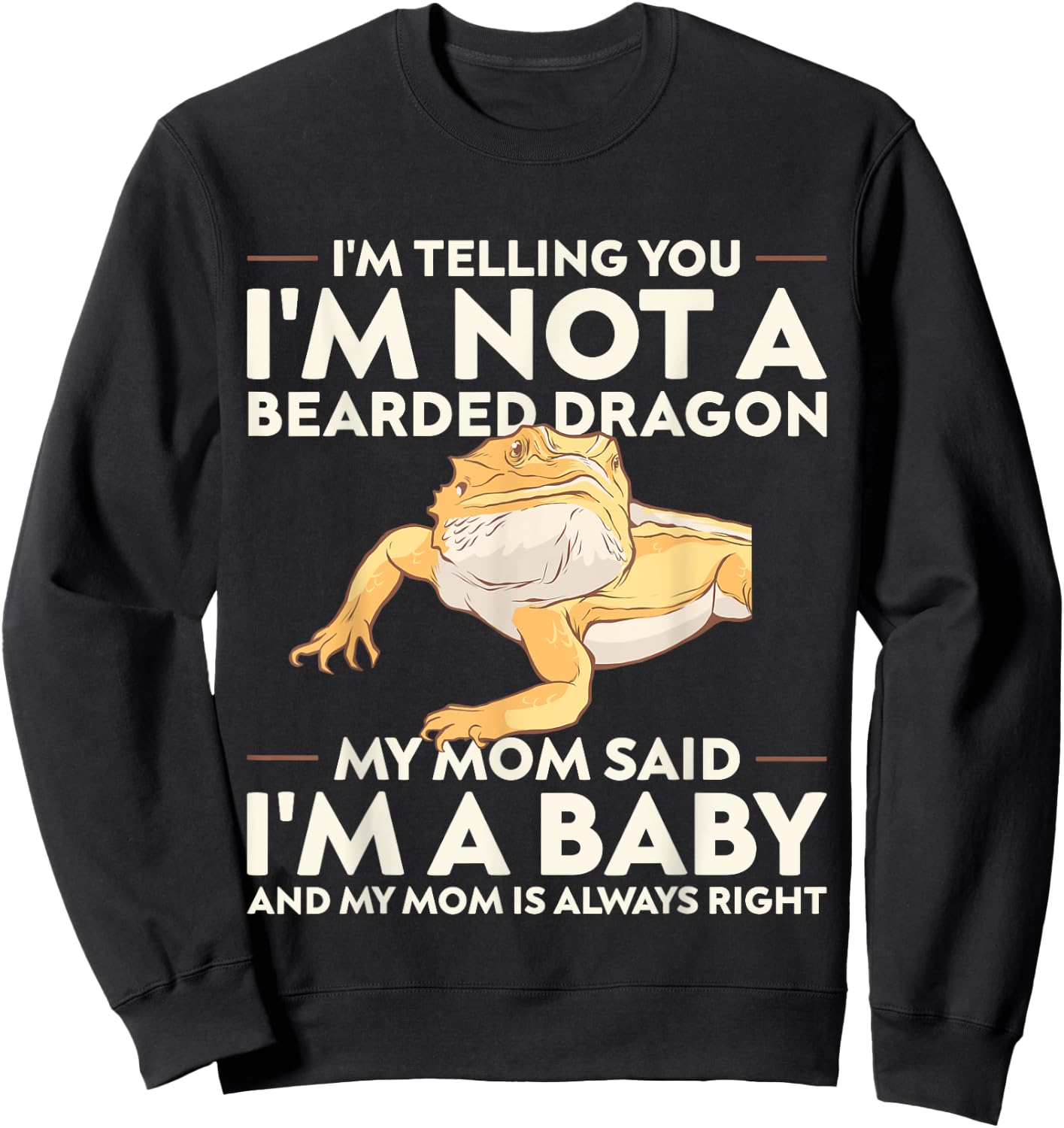 Lizard Bearded Dragon , Women and Kids Sweatshirt - Sweatshirt | Black