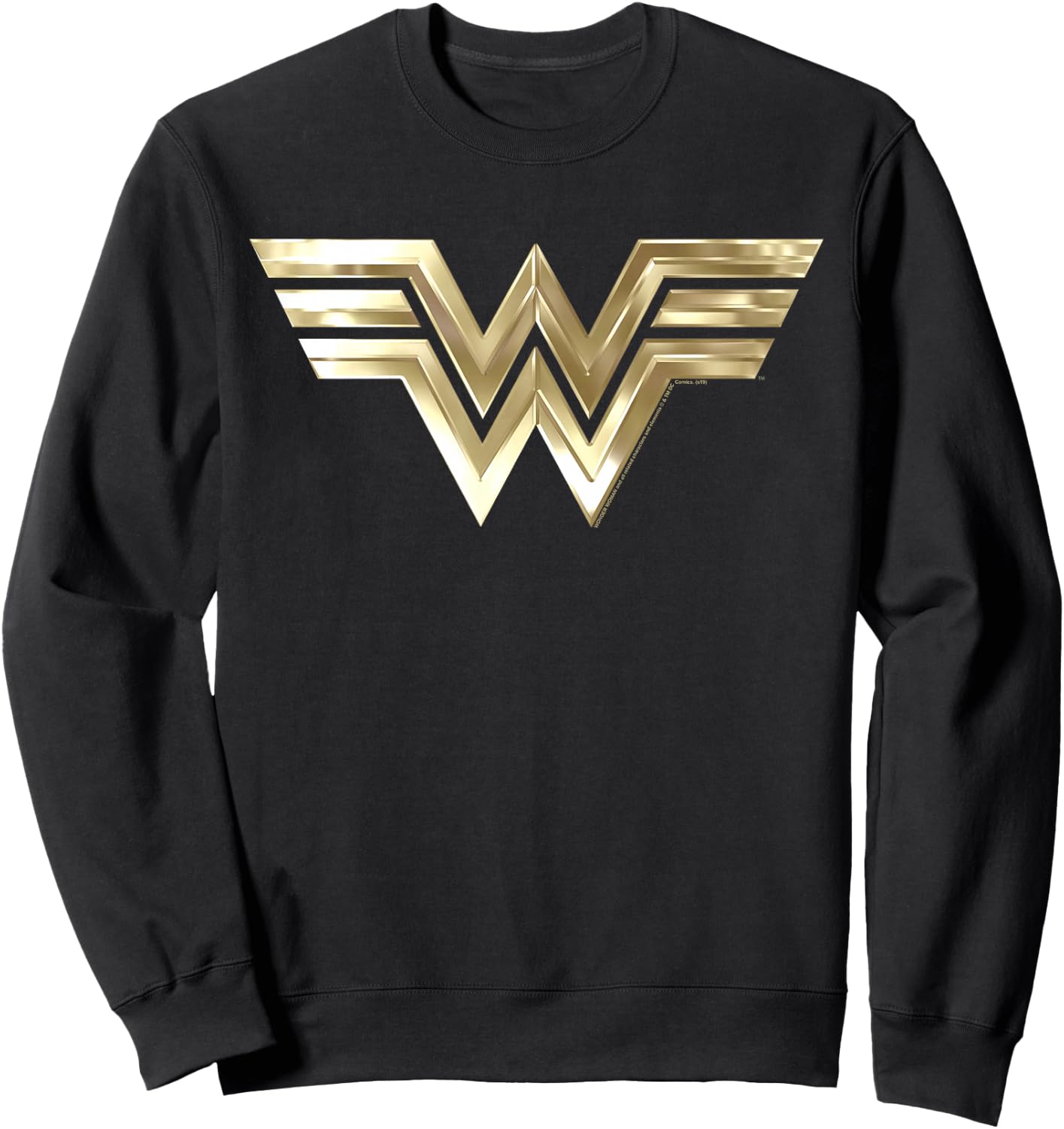 Kids DC Comics Wonder Woman 1984 Gold Logo Sweatshirt - Sweatshirt | Black