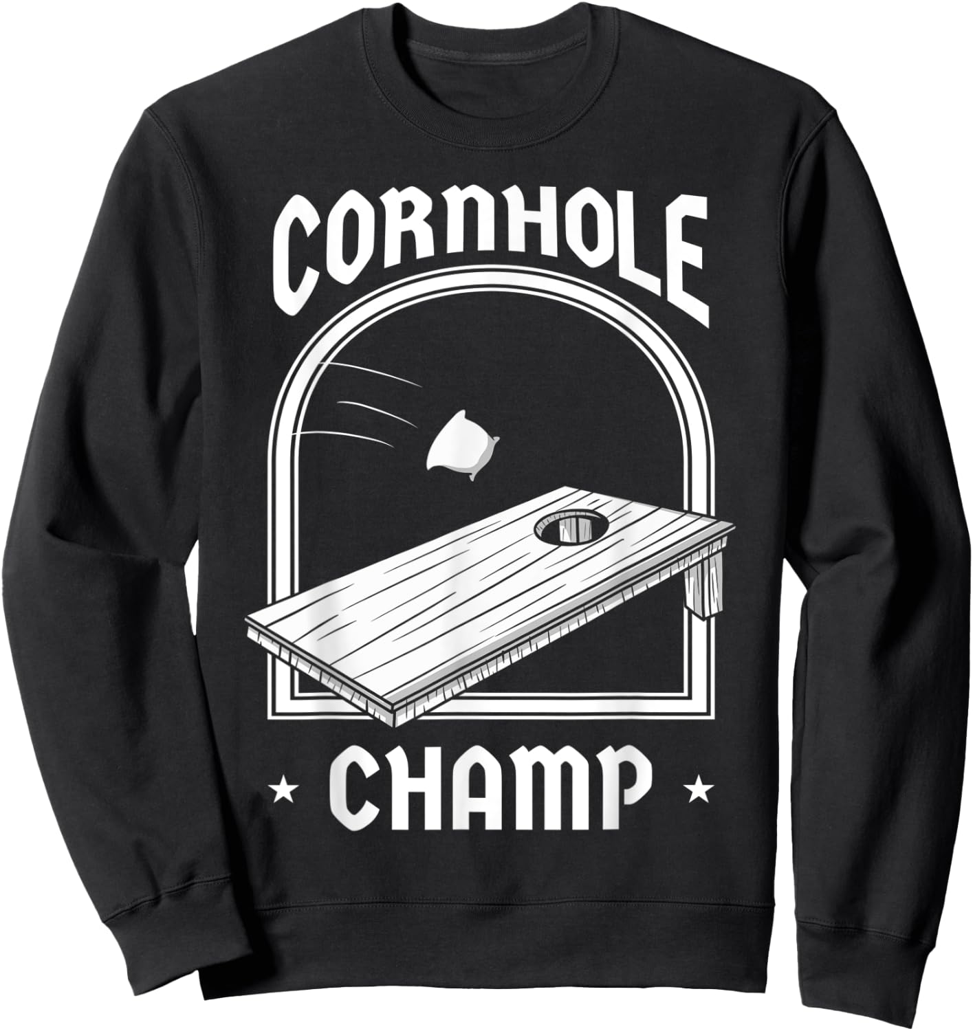 Cornhole Bean Bags Sack Toss Board Game Champion Player Gift Sweatshirt - Sweatshirt | Black