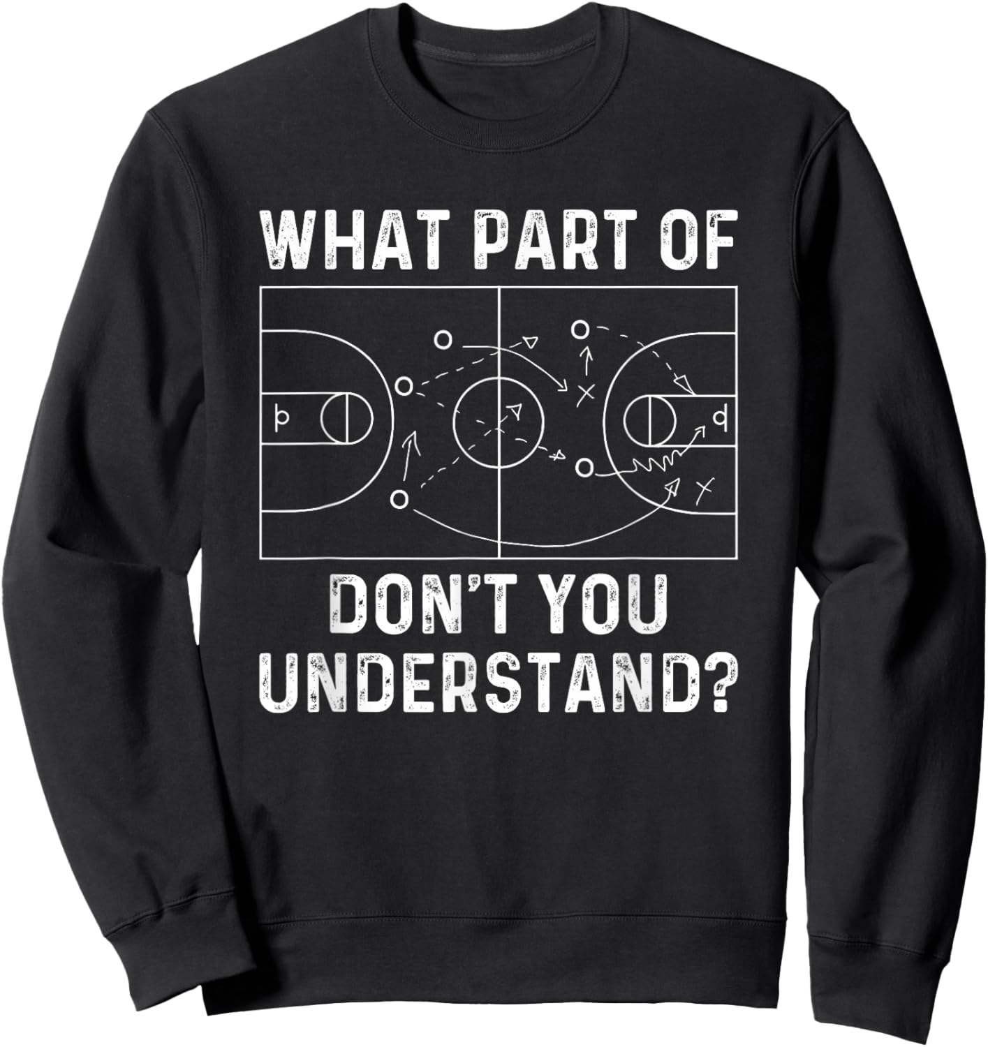 Basketball Coach Funny What Part Of Don't You Understand Sweatshirt - Sweatshirt | Black