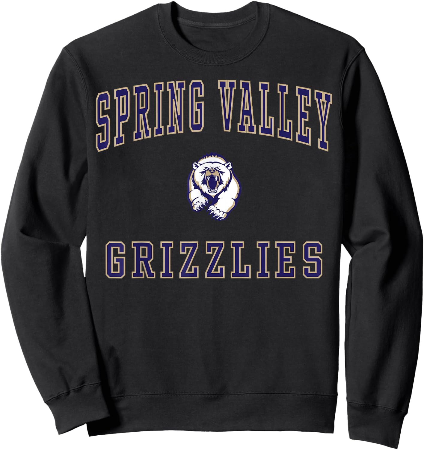 Spring Valley High School Grizzlies Sweatshirt - Sweatshirt | Black
