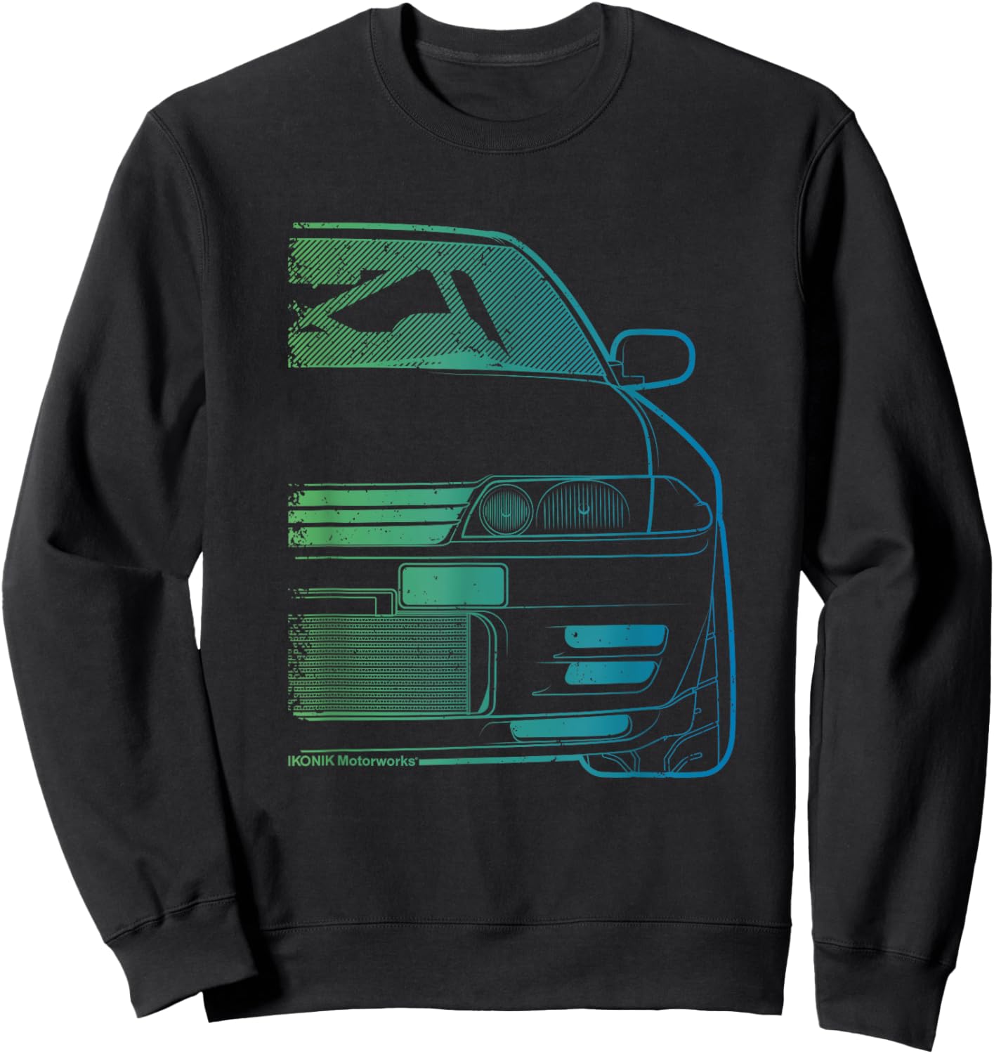 Classic Racing R32 Turbo Green Gradient Sweatshirt - Sweatshirt | Black