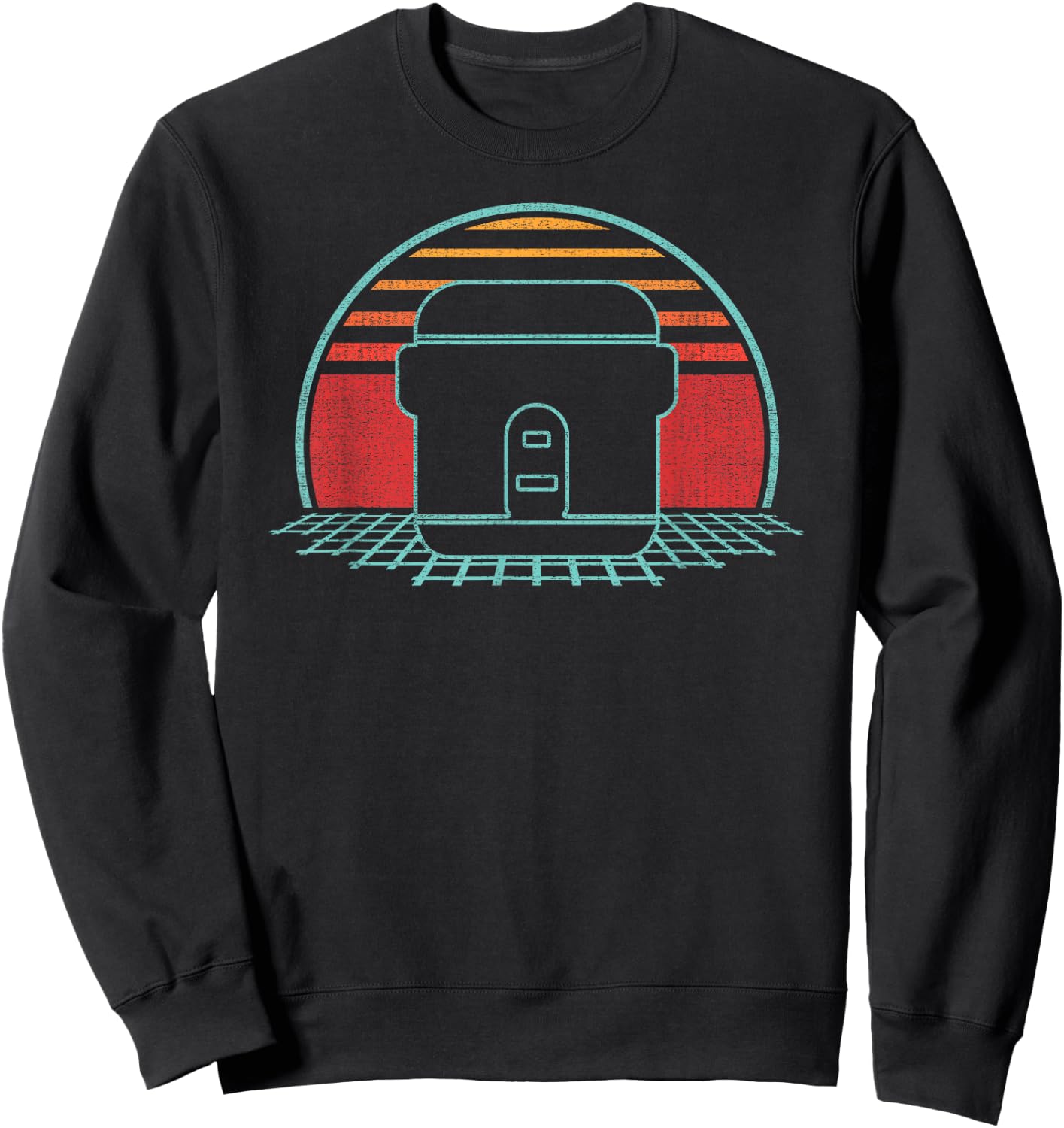 Rice Cooker Retro Vintage 80s Style Gift Sweatshirt - Sweatshirt | Black