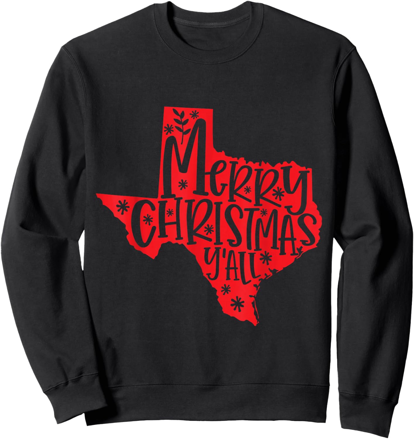 Merry Christmas Texas Sweatshirt - Sweatshirt | Black