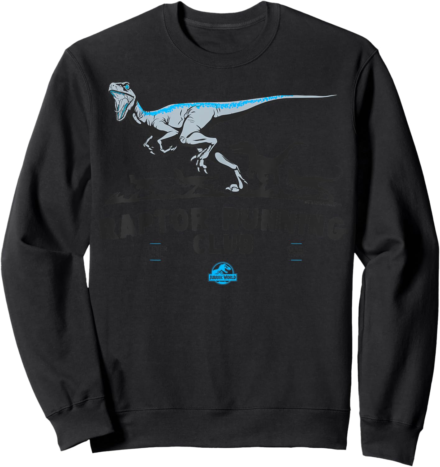 Jurassic World Boys' Raptor Running Club , Grey, Small Sweatshirt - Sweatshirt | Black