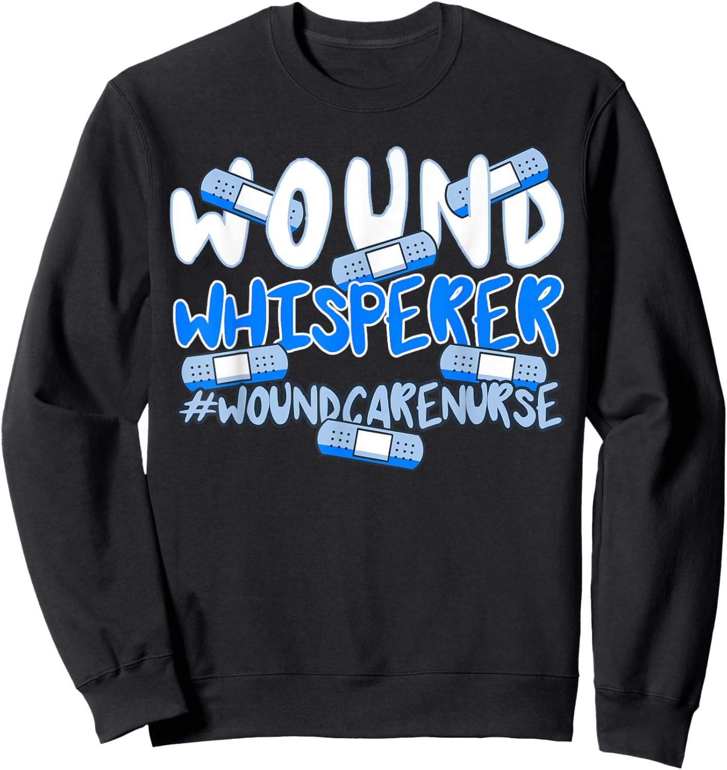 Wound Care Nurse Ostomy RN Medical Practitioner Bandaid Sweatshirt - Sweatshirt | Black