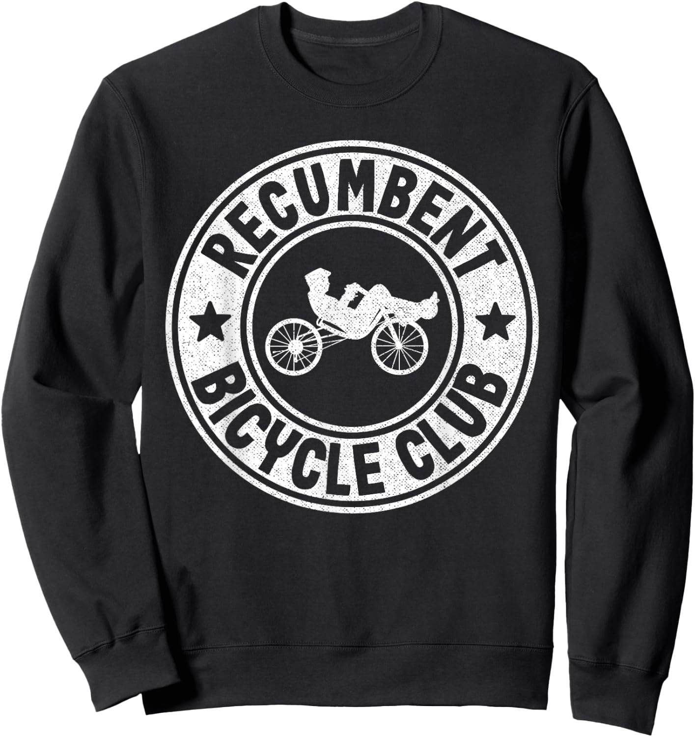 Recumbent Bicycle Club Logo Trike Bike Velomobile Cyclist Sweatshirt - Sweatshirt | Black