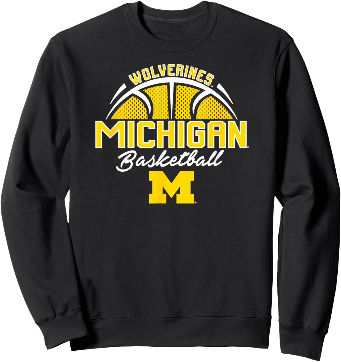Michigan Wolverines Basketball Three Pointer Navy Sweatshirt - Sweatshirt | Black