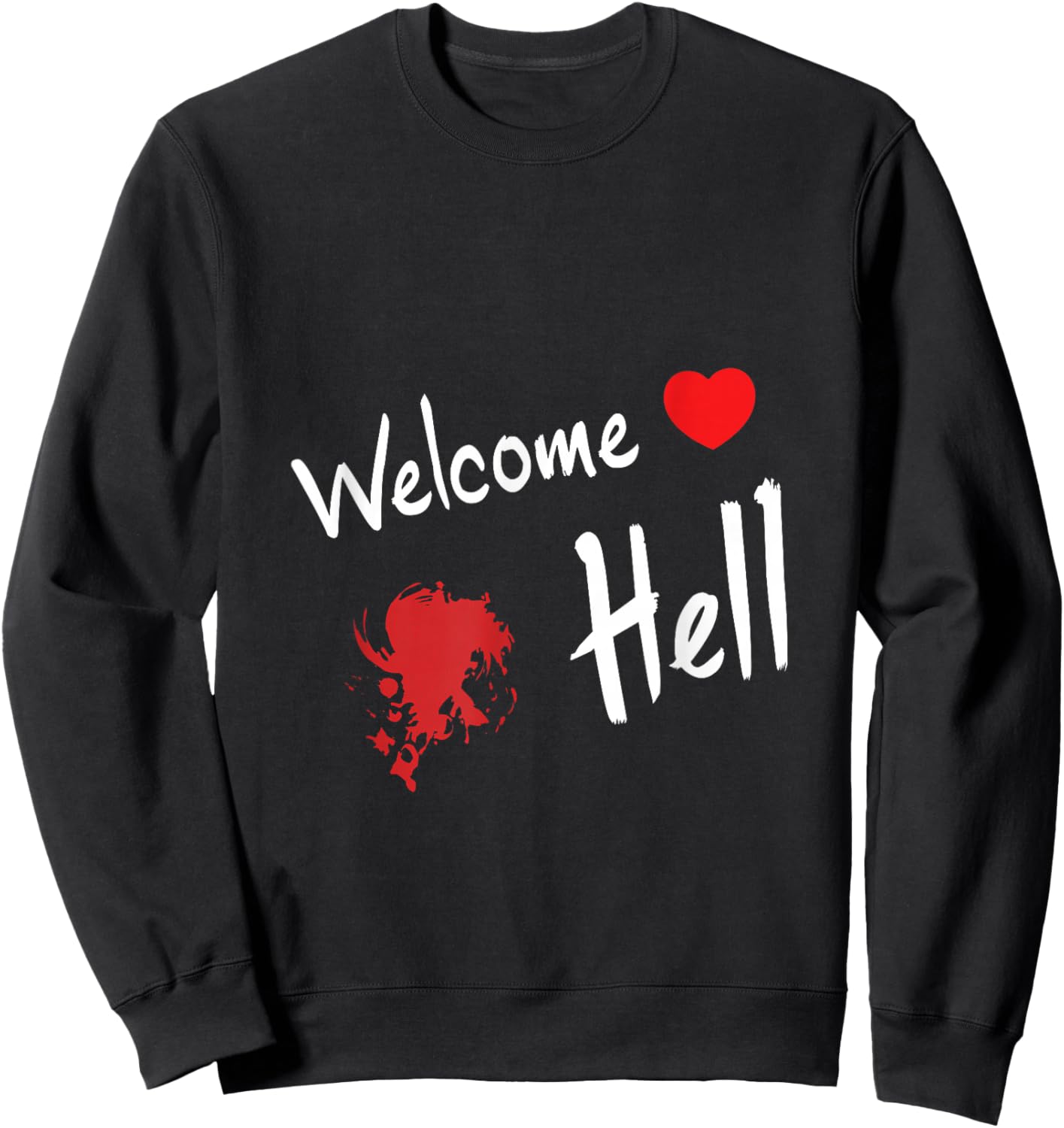 Mini-Hakkero Touhou Project - Welcome Hell Gensokyo Relaxed Anime - Black - Small Sweatshirt - Sweatshirt | Black