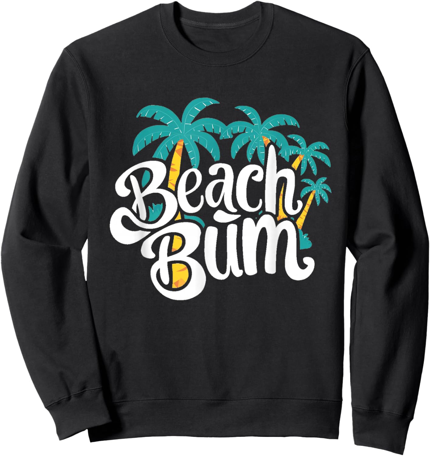 Beach Bum Summer Sandy Ocean Vibes and Waves Surfing Sweatshirt - Sweatshirt | Black