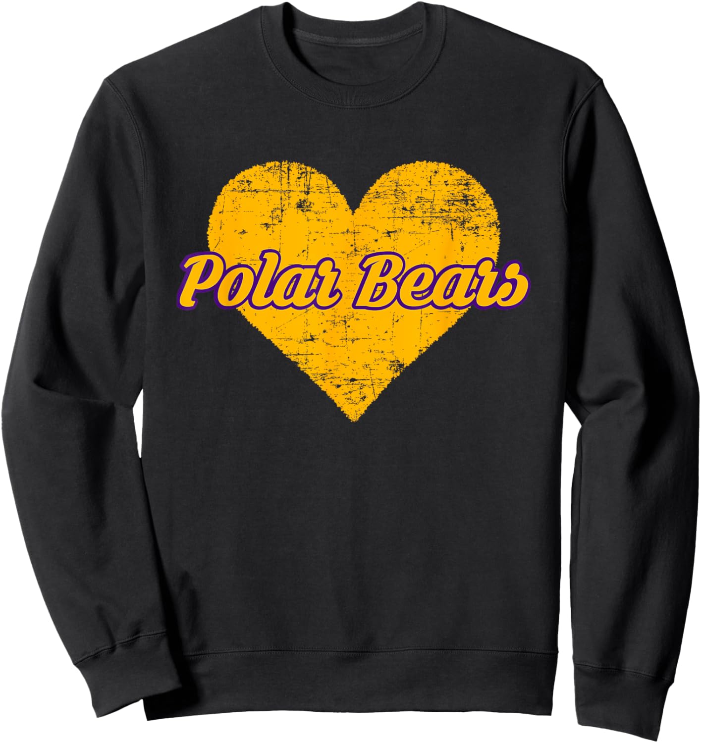 Jackson Polar Bears Over Heart Sweatshirt - Sweatshirt | Black