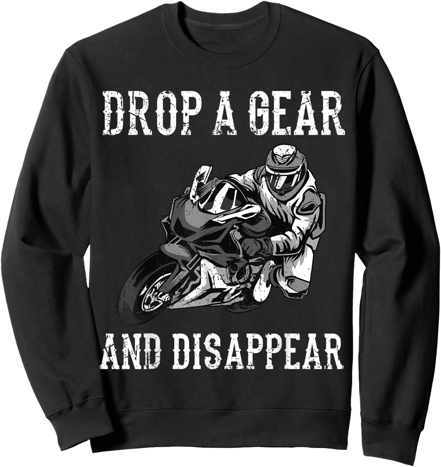 Funny Motorcycle Riders Gift Motorbike Biker Men Women Sweatshirt - Sweatshirt | Black