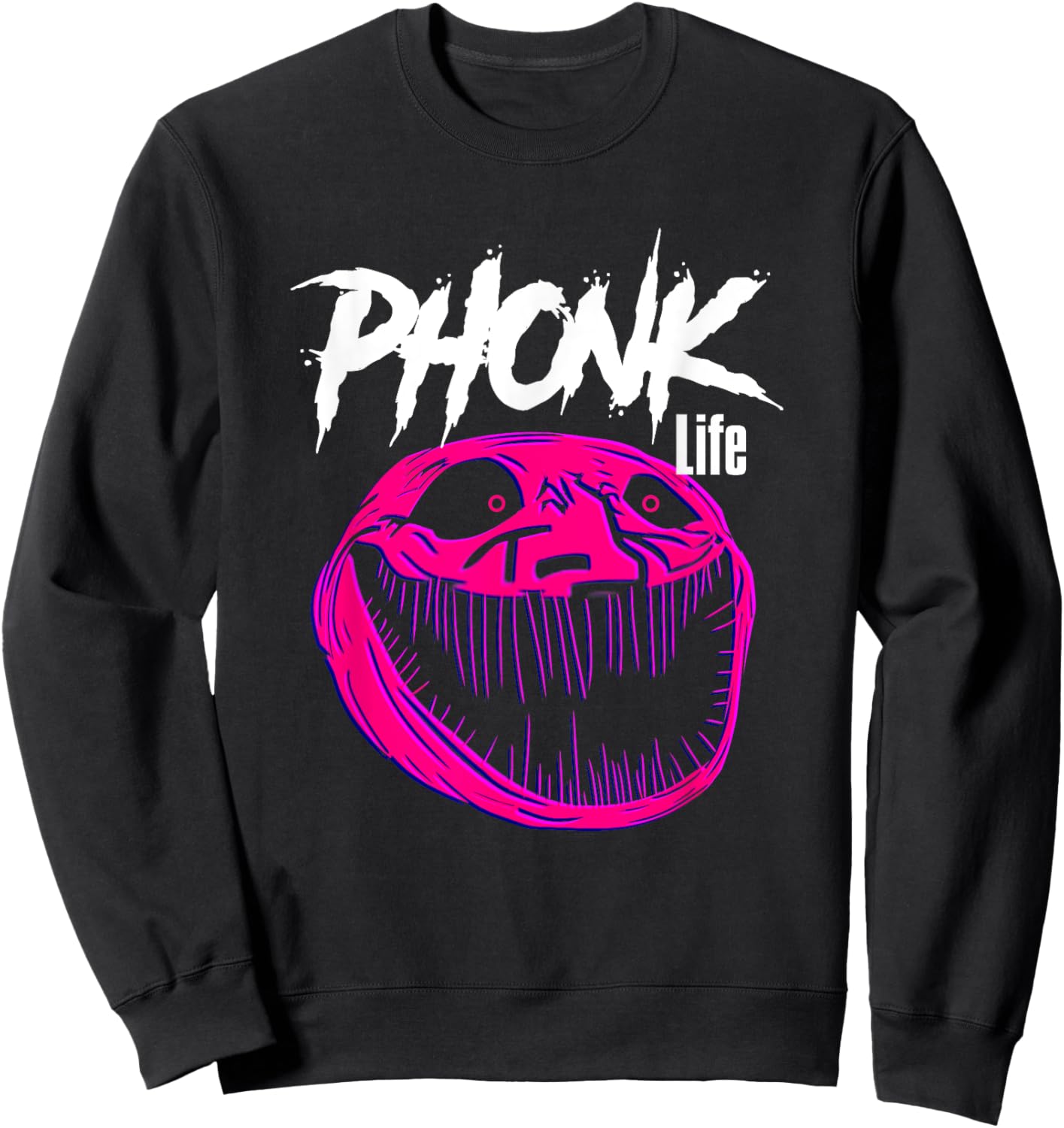 Meme Scary troll Sigma Phonk Sweatshirt - Sweatshirt | Black