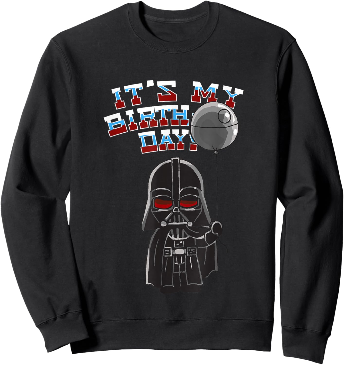 Star Wars Darth Vader Balloon Boy It's My Birthday Sweatshirt - Sweatshirt | Black