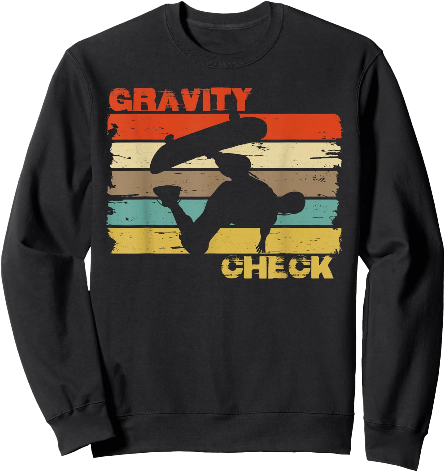 Vintage Skateboard Shirt. Retro Skate Ramp Skateboarder Sweatshirt - Sweatshirt | Black