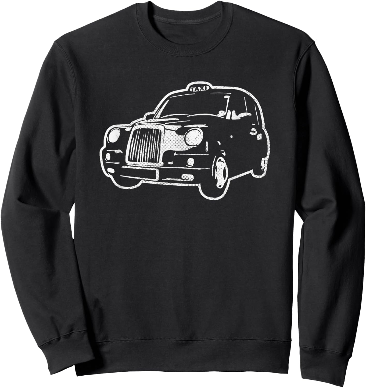 Taxi London Black Cab Outline Novelty Souvenir Memorabilia Sweatshirt - Sweatshirt | Black