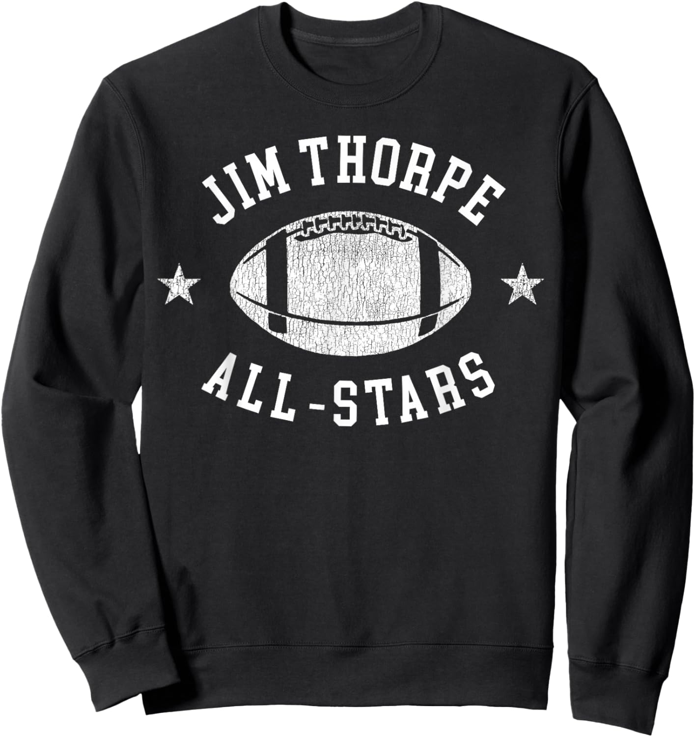 Jim Thorpe Vintage All-Stars Football Retro 80s Sweatshirt - Sweatshirt | Black