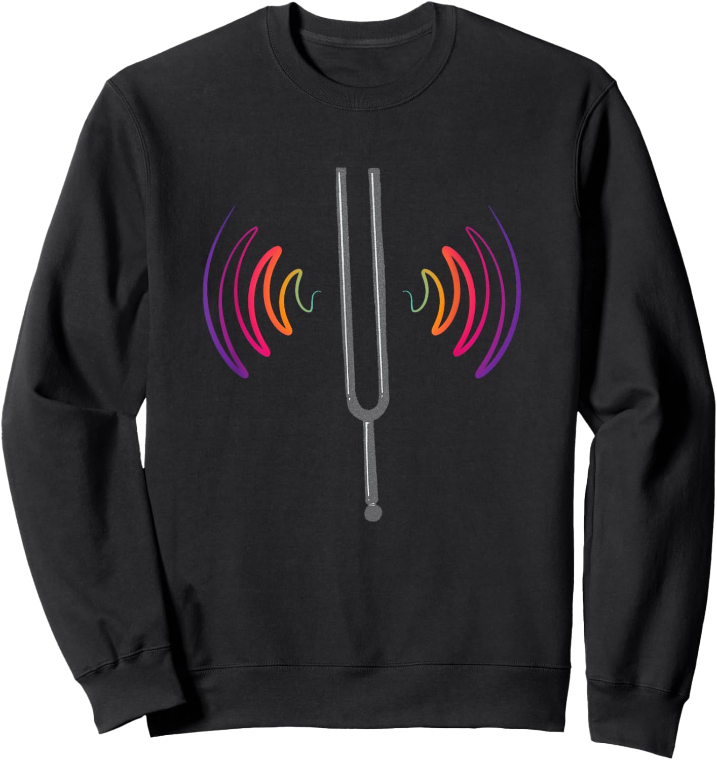 Tuning Fork Therapy, Biofield Sound Healing Sweatshirt - Sweatshirt | Black
