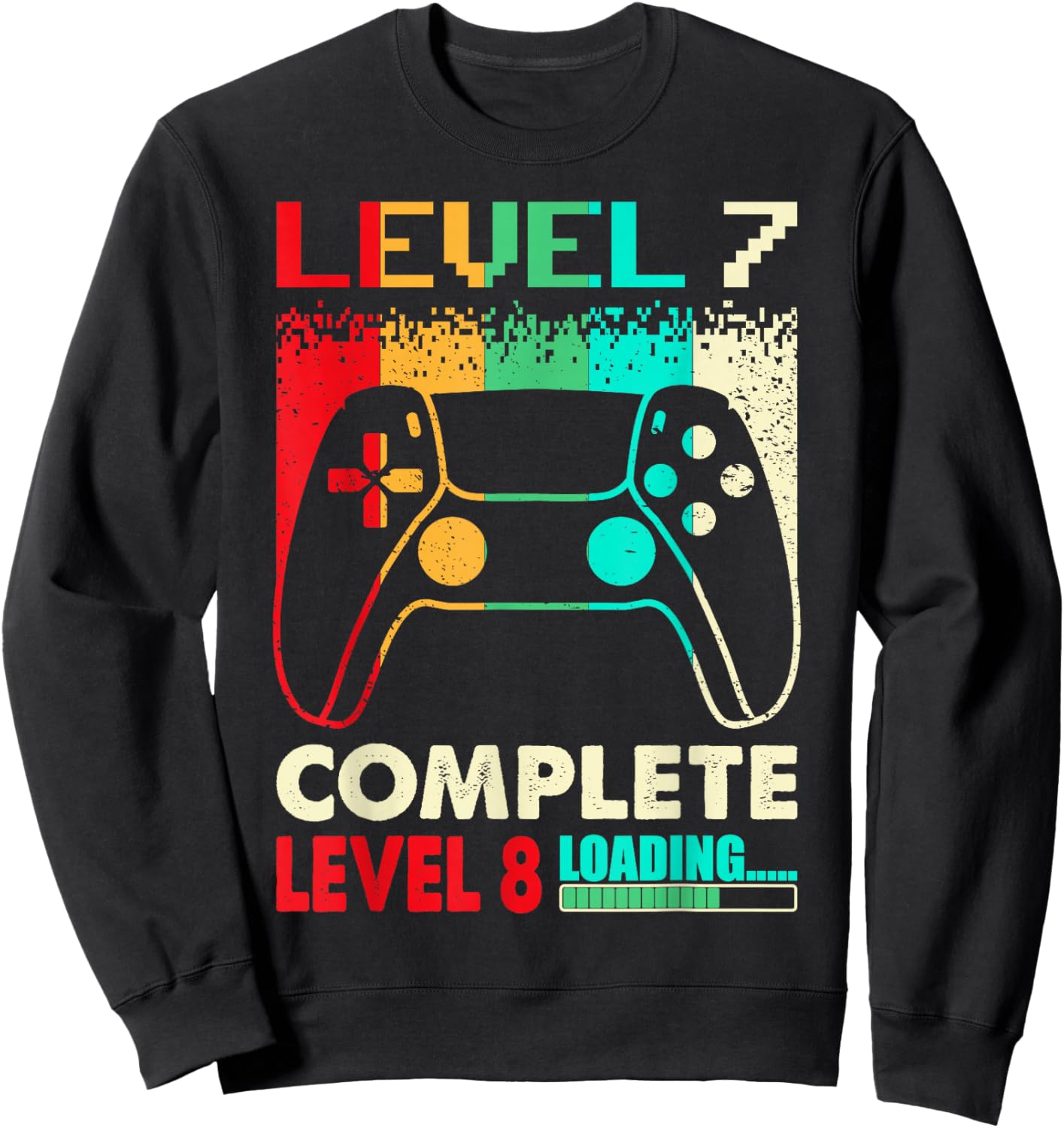 Level 7 Complete Level 8 Loading 7 Years Wedding Anniversary Sweatshirt - Sweatshirt | Black