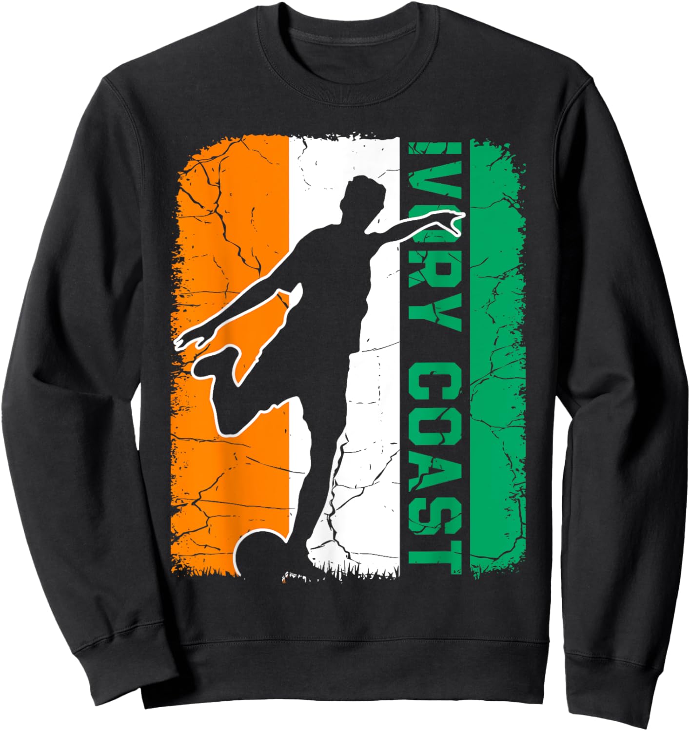 Ivory Coast Soccer Team Ivory Coast Flag Jersey Football Sweatshirt - Sweatshirt | Black