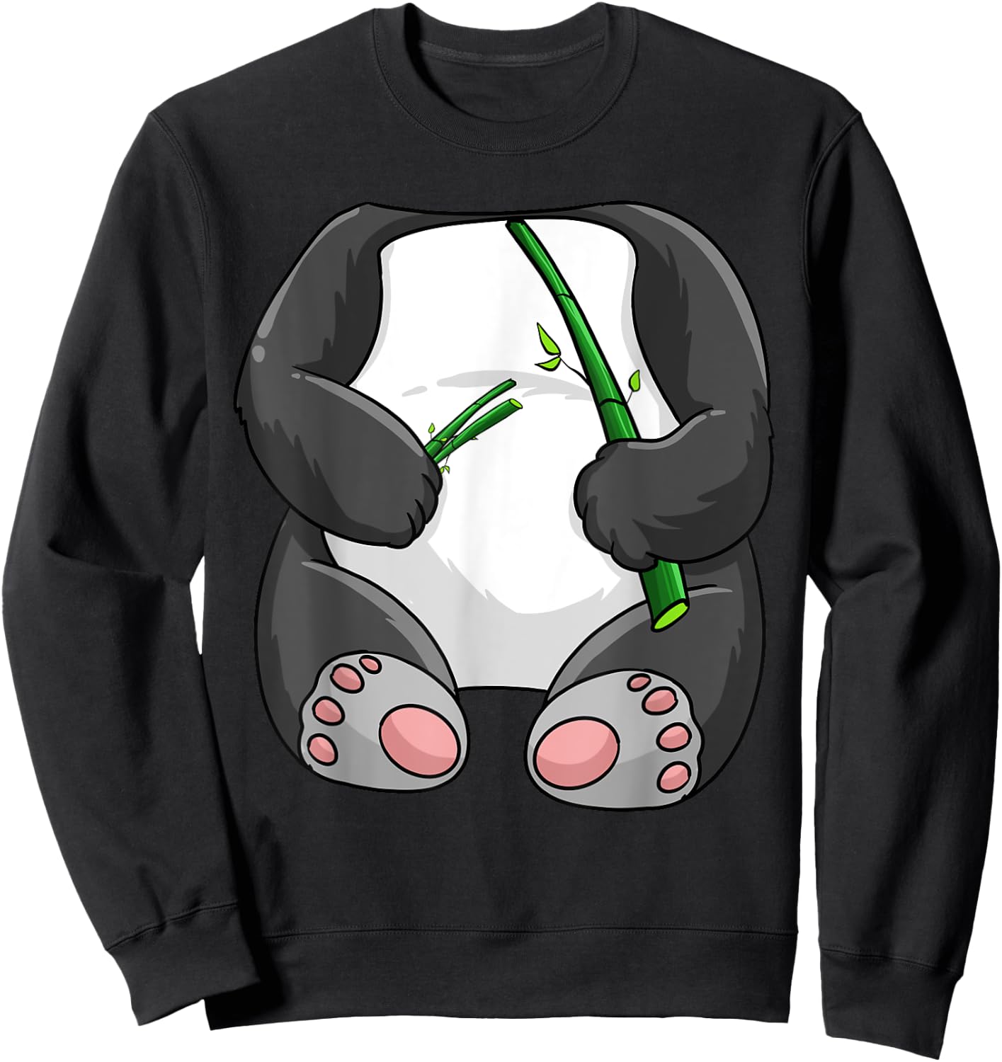 Panda Halloween Costume | Cute Coon Bear Funny Animal Gift Sweatshirt - Sweatshirt | Black