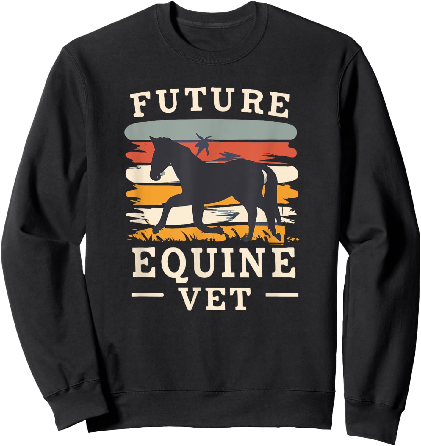 Future Equine Veterinarian Aspiring Vet Student Sweatshirt - Sweatshirt | Black