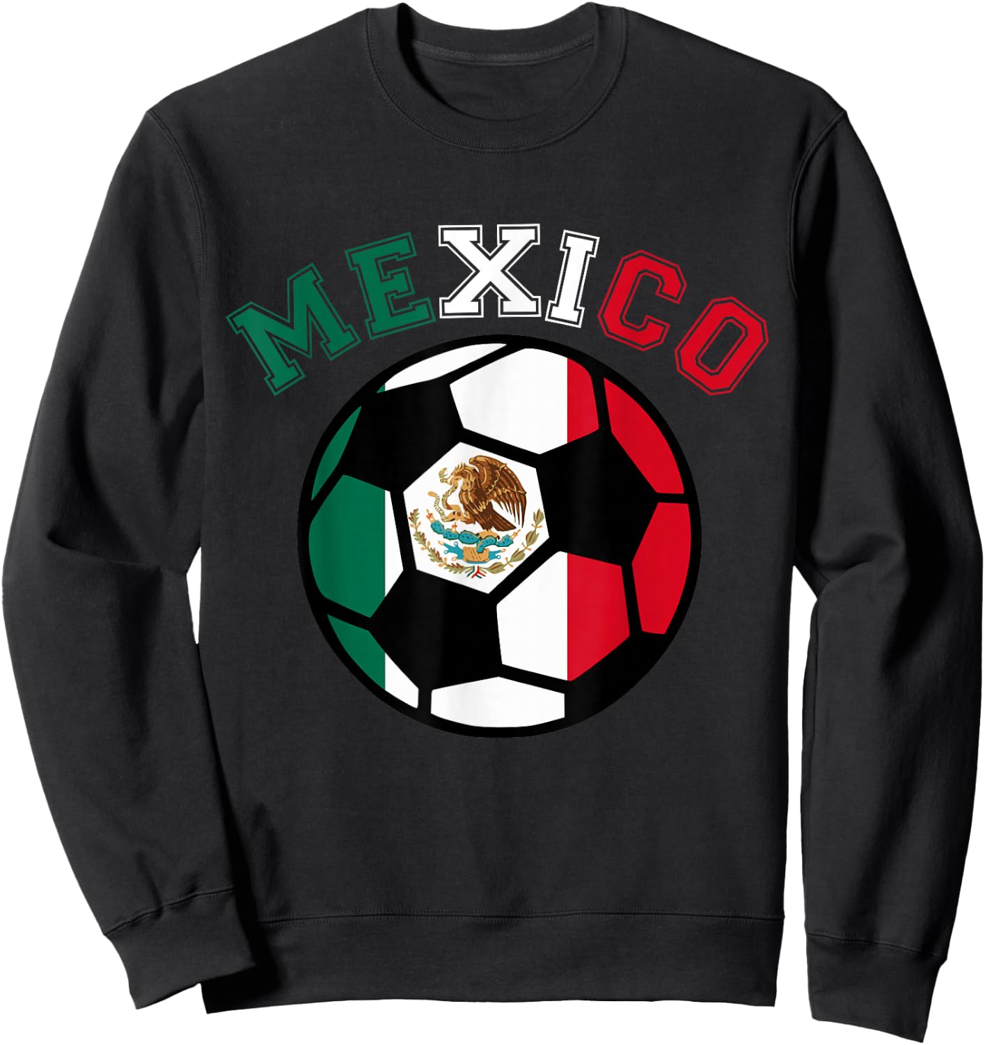 Mexican Soccer Futbol Football Mexico Flag Jersey Sweatshirt - Sweatshirt | Black