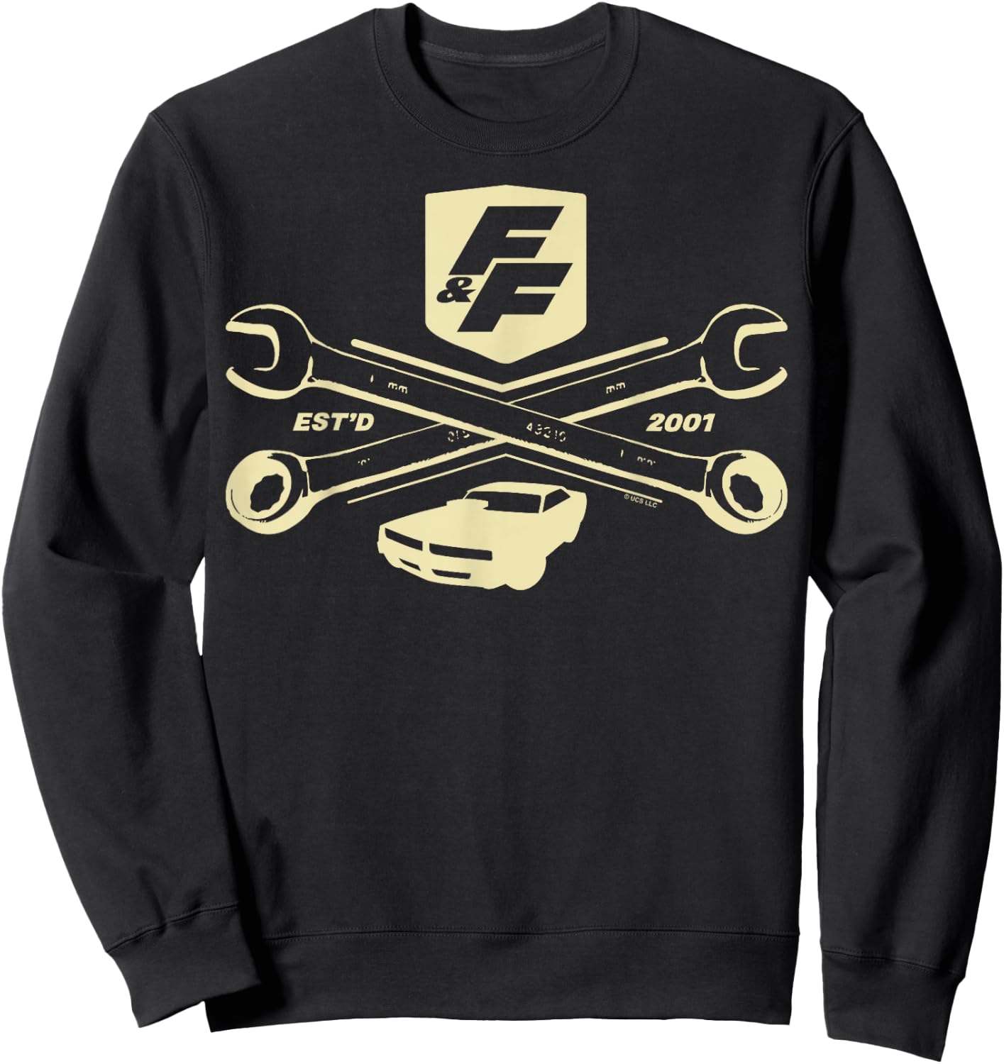 Fast & Furious EST'D 2001 Crossed Wrench Logo Sweatshirt - Sweatshirt | Black