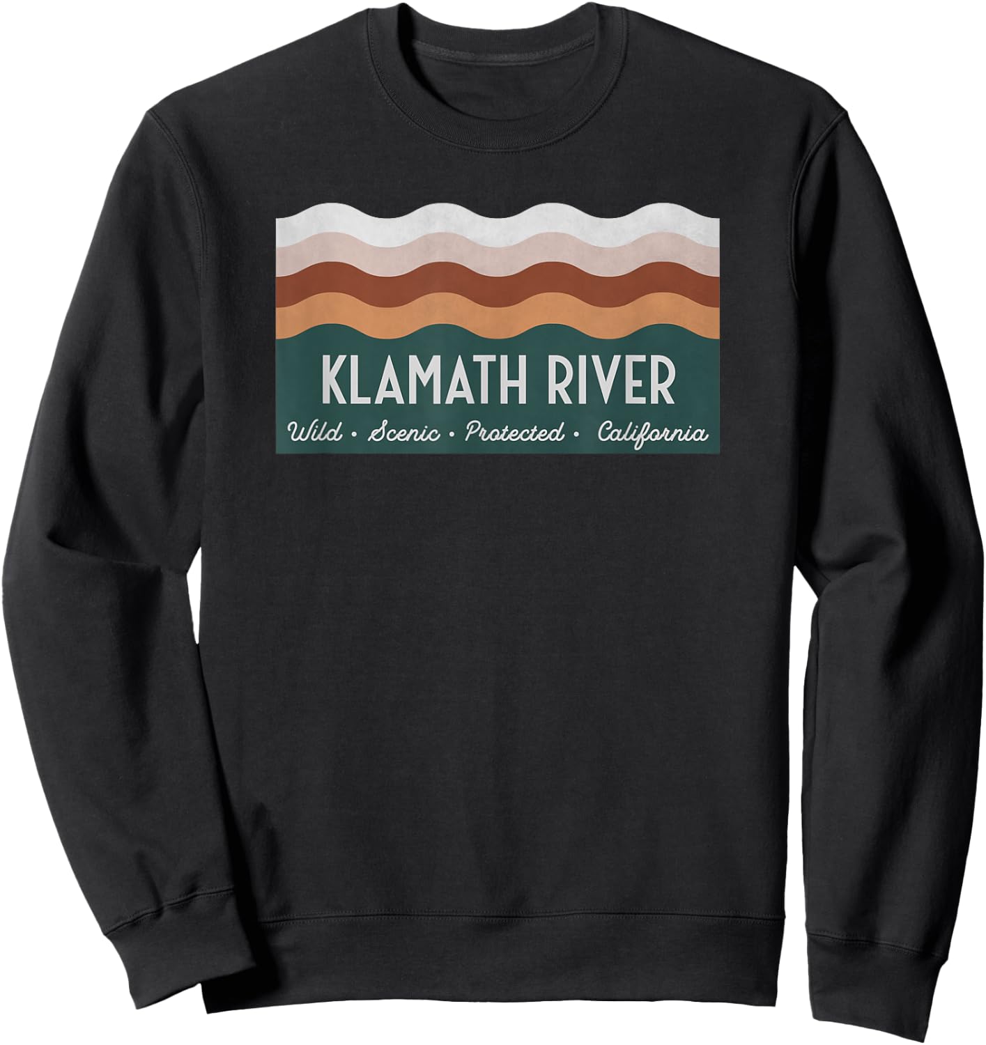 Wild Scenic Protected California - Klamath River Sweatshirt - Sweatshirt | Black