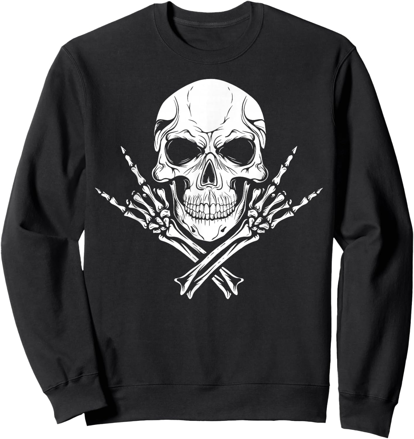Mano Cornuta - Cool Skull Sweatshirt - Sweatshirt | Black
