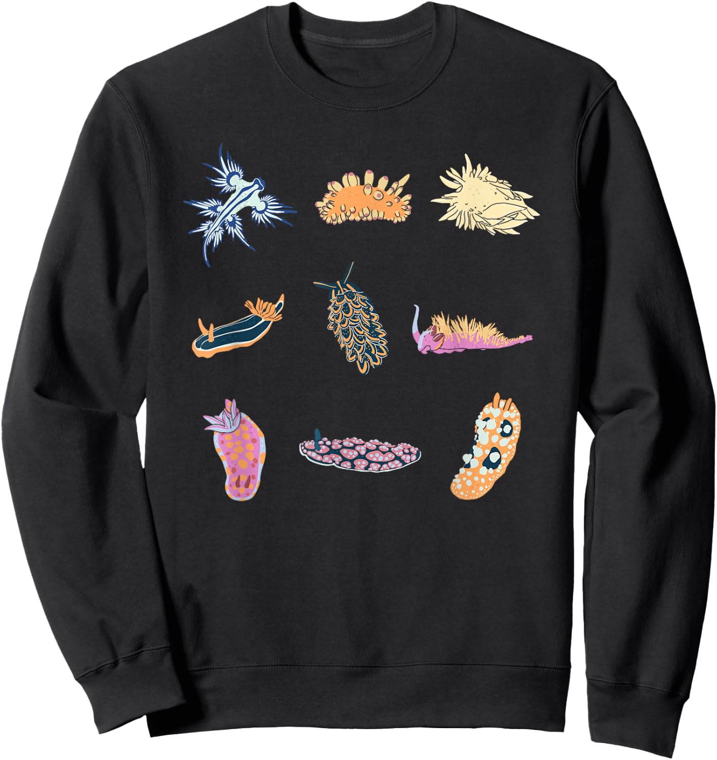 Nudibranch Sea Snail Marine Biologist and Aquarian Sweatshirt - Sweatshirt | Black