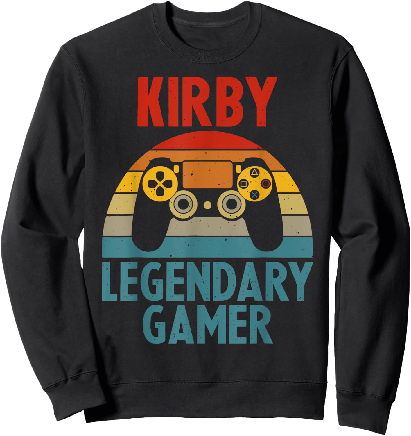 KIRBY Gift Name Personalized Funny Gaming Geek Birthday Sweatshirt - Sweatshirt | Black