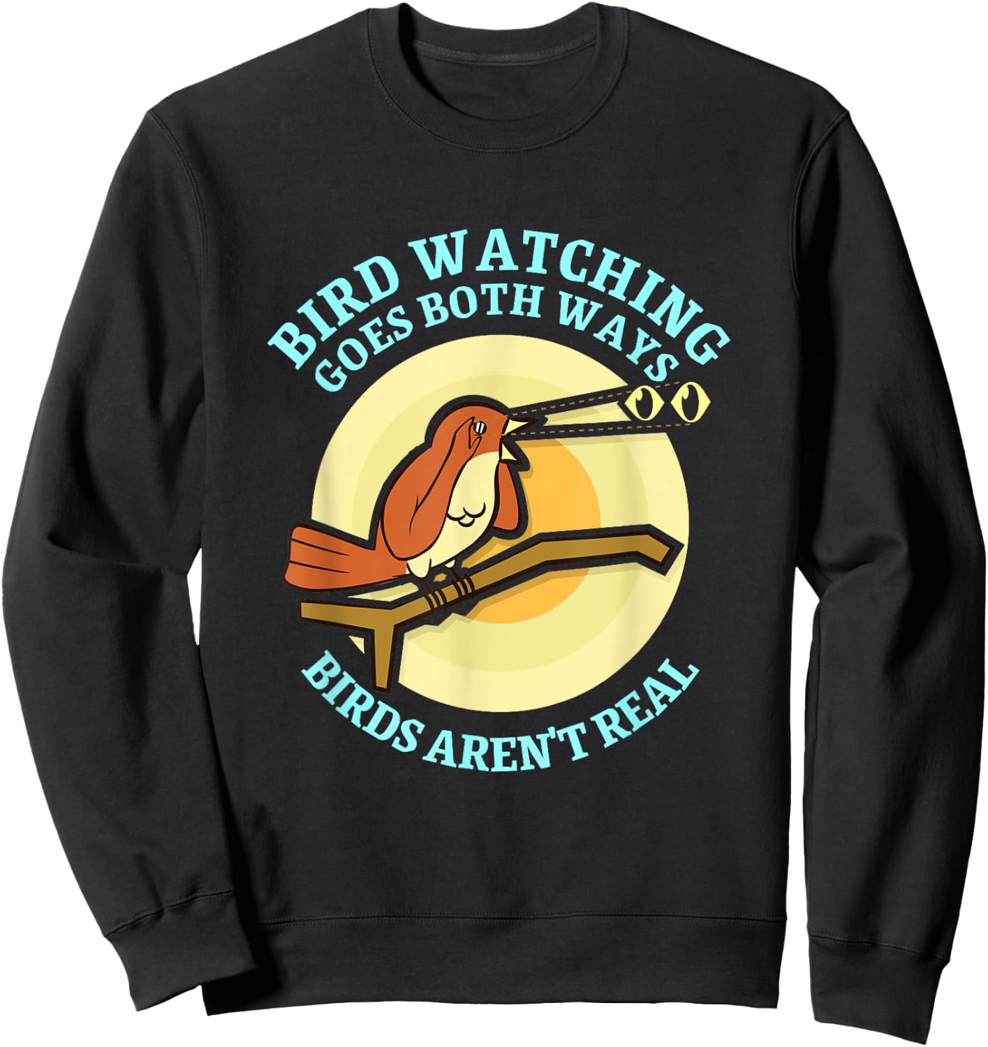 Funny Bird Watching Goes Both Ways Sweatshirt - Sweatshirt | Black