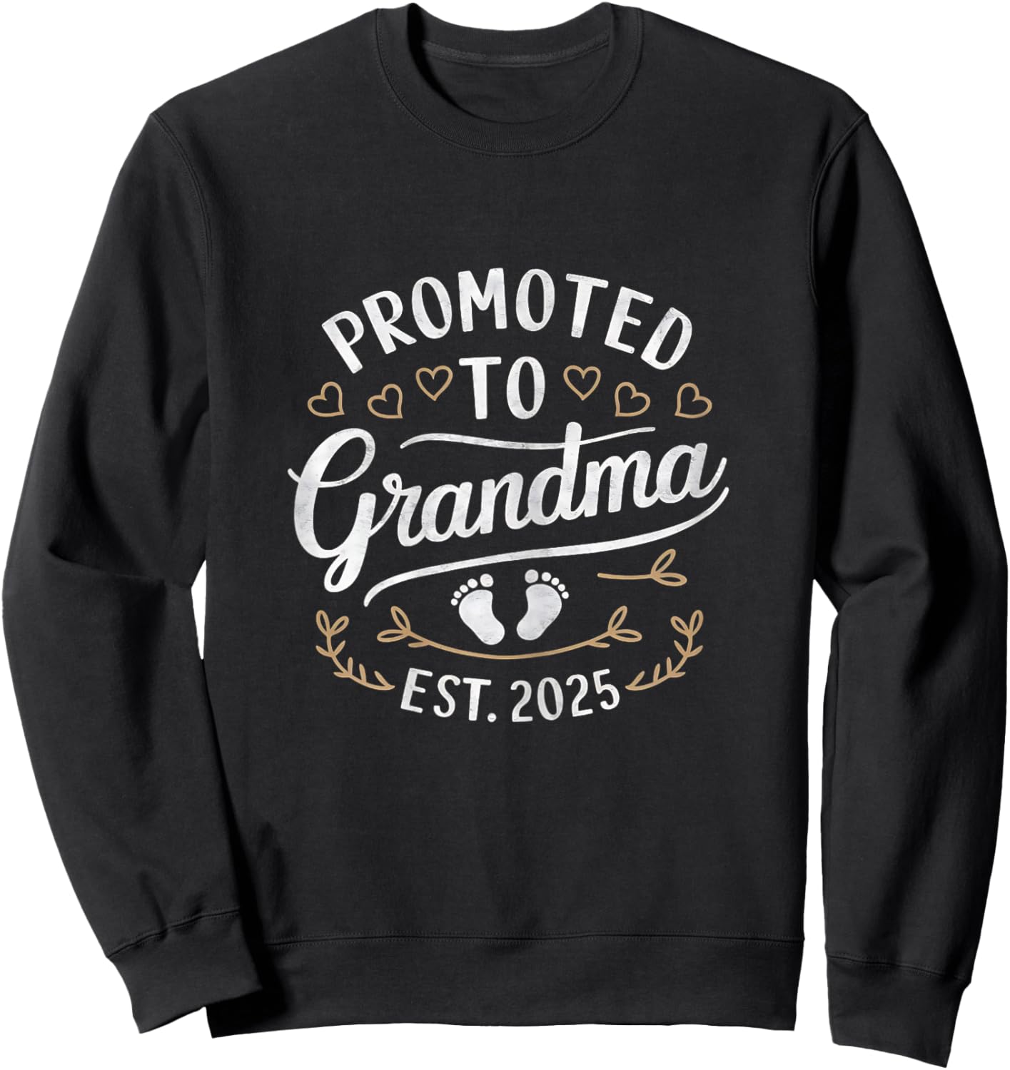 Promoted to Grandma Est. 2025 Sweatshirt - Sweatshirt | Black