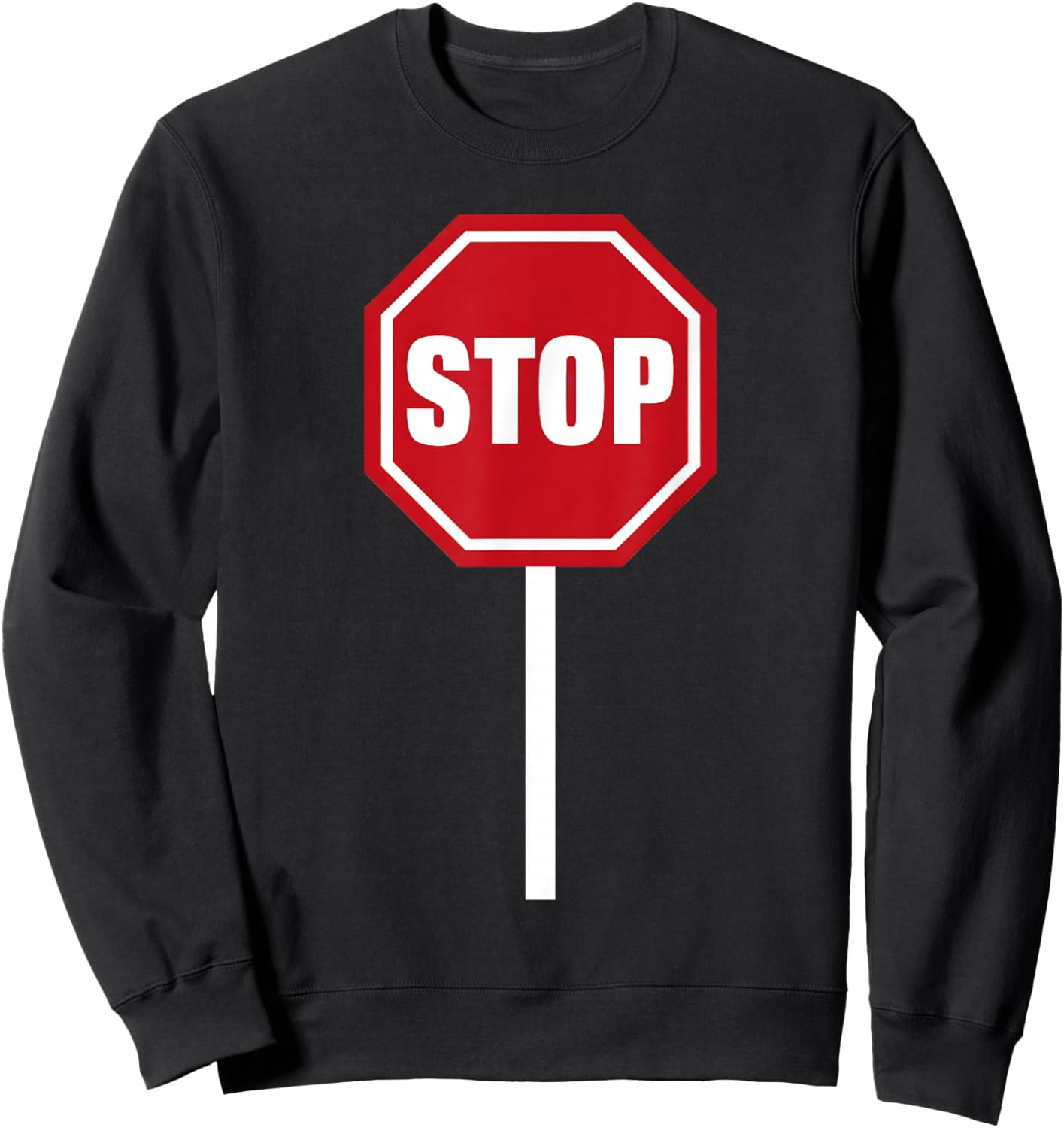 Stop Sign Costume Cosplay Halloween Kids Birthday Sweatshirt - Sweatshirt | Black