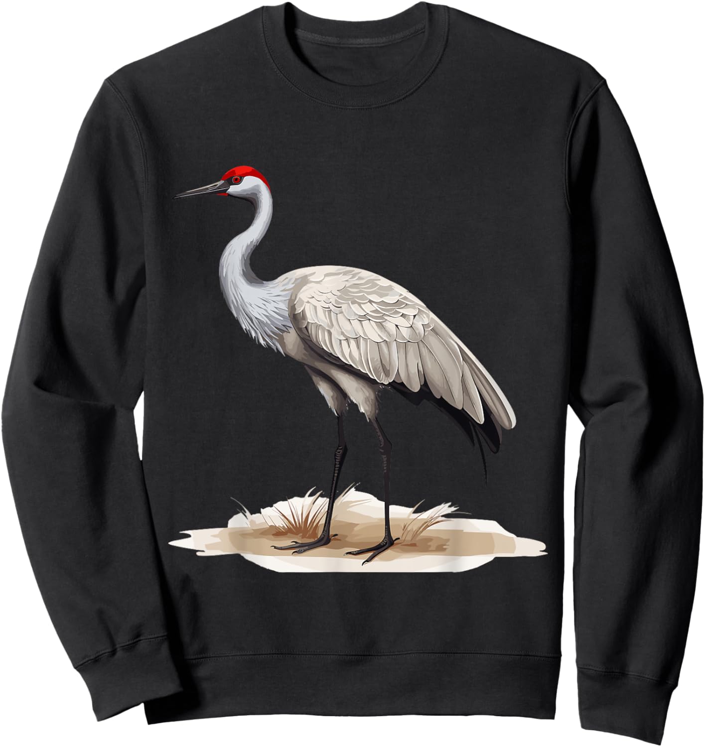 Sandhill Crane Birder Birding Sweatshirt - Sweatshirt | Black