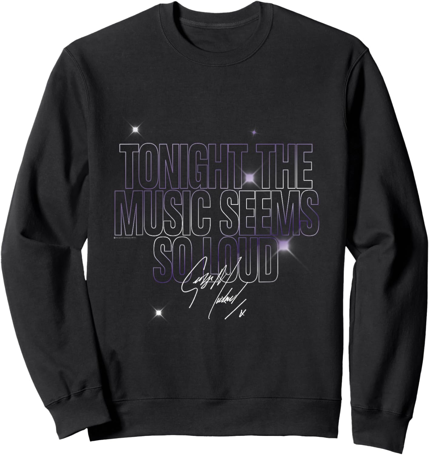 George Michael Tonight the Music Sparkled Sweatshirt - Sweatshirt | Black