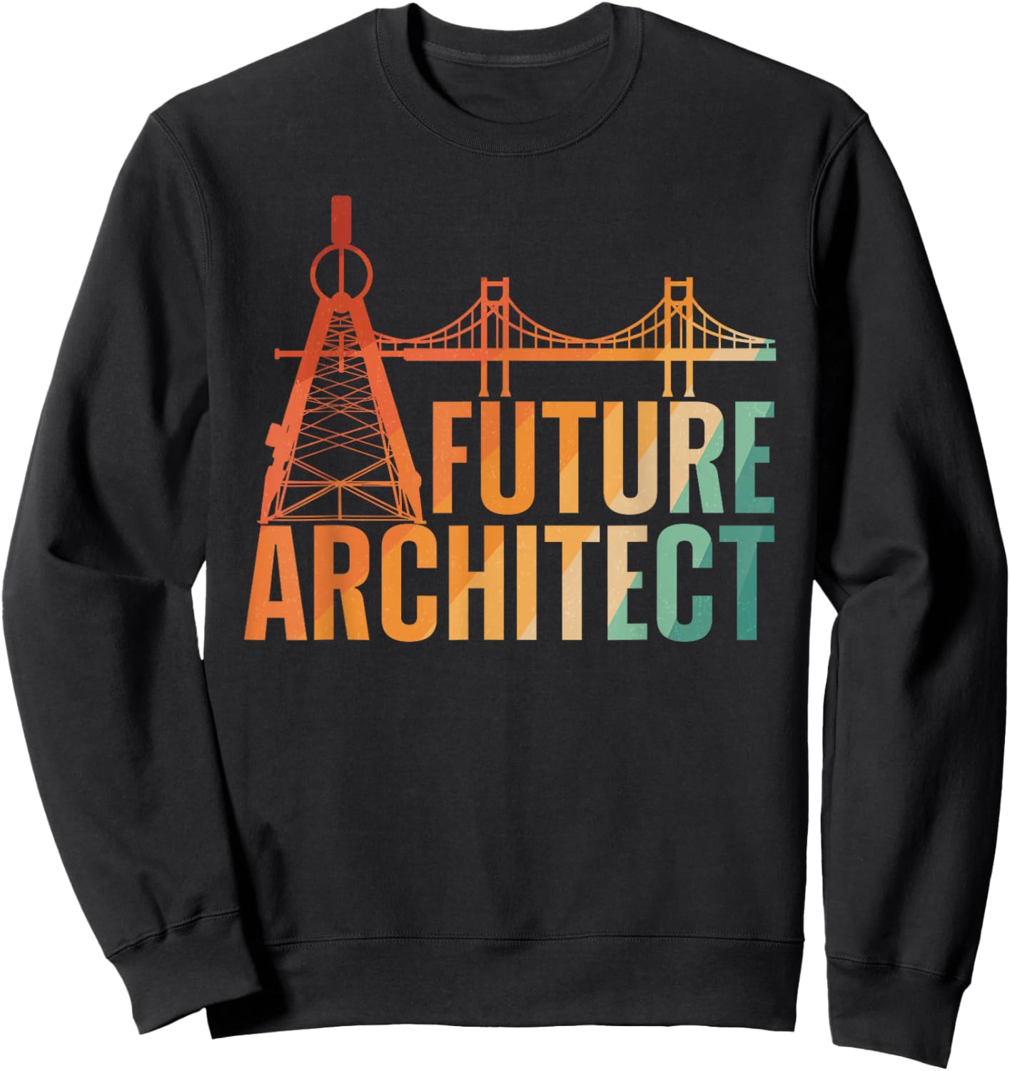 Cool Future Architect Art Boy Girl Kids Architecture Student Sweatshirt - Sweatshirt | Black