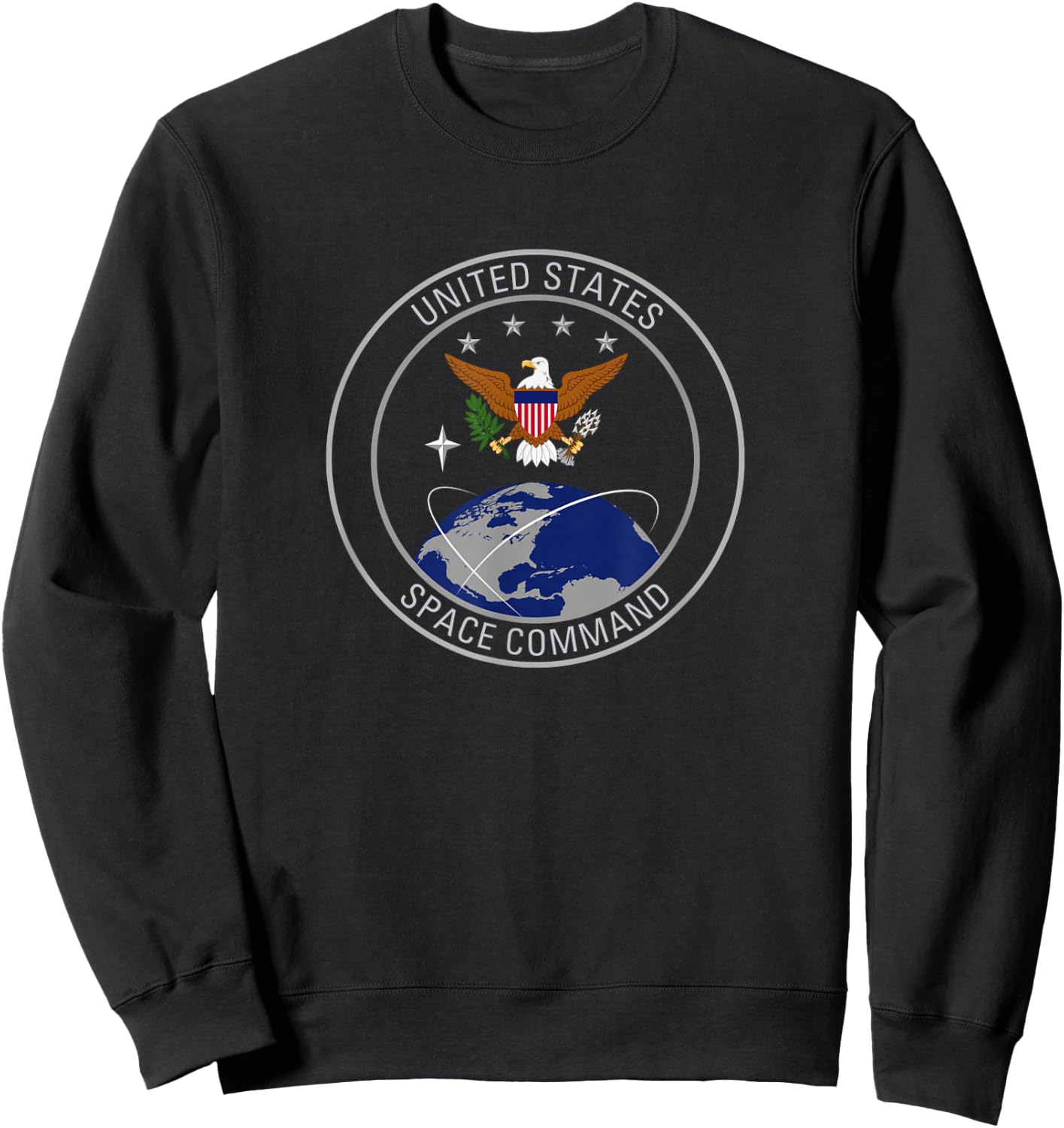 United States Space Command Logo US Army Armed Forces Gift Sweatshirt - Sweatshirt | Black